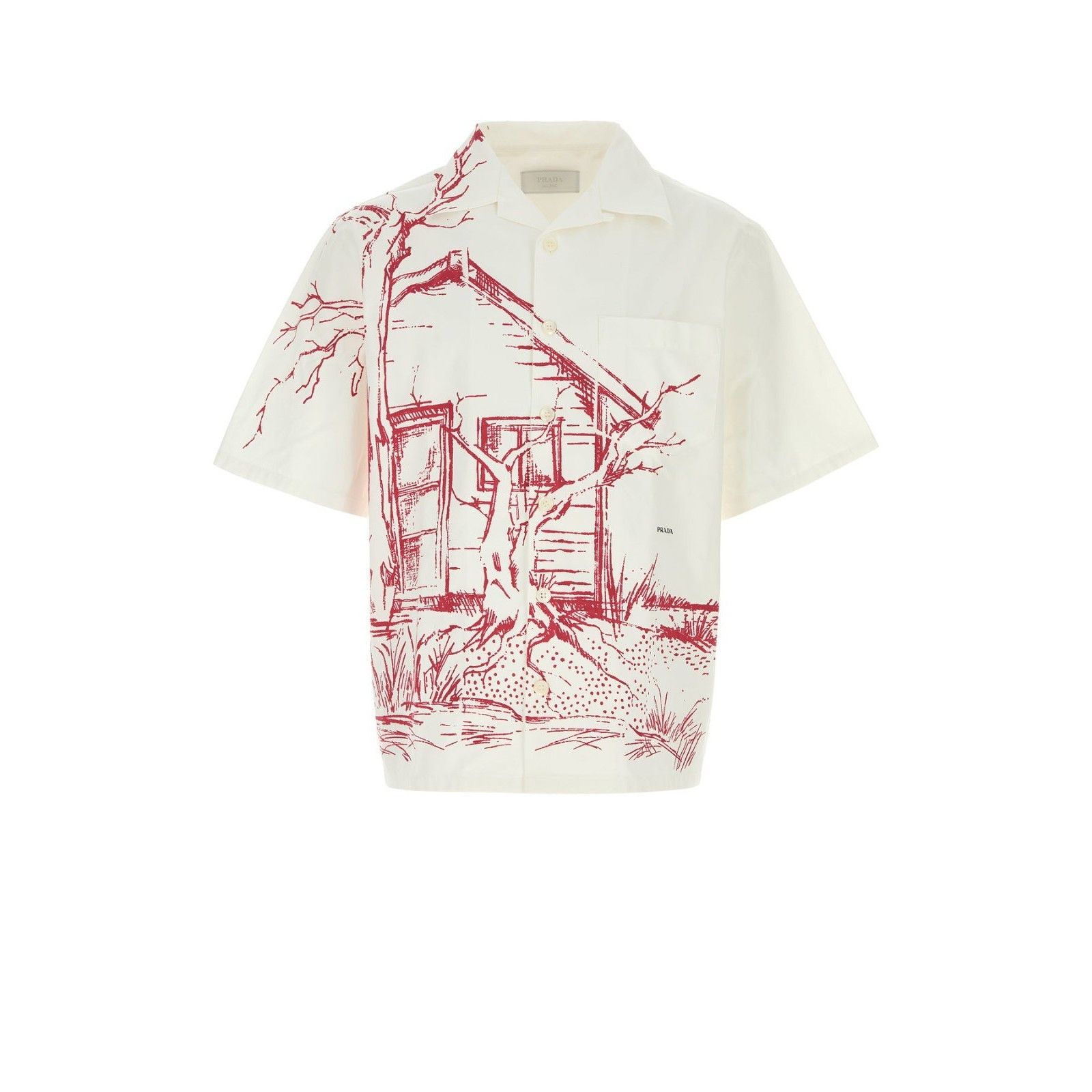 Prada PRADA White Poplin Shirt New & Authentic (Men's size:M;) Size US M / EU 48-50 / 2 - 1 Thumbnail