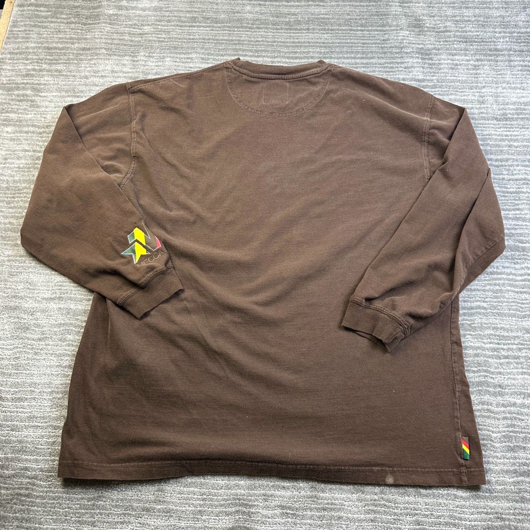 Vintage VINTAGE Mecca Shirt Mens 2XL Brown Crew Neck Long Sleeve 90s Grunge Hip Hop Skull Size US XXL / EU 58 / 5 - 2 Thumbnail