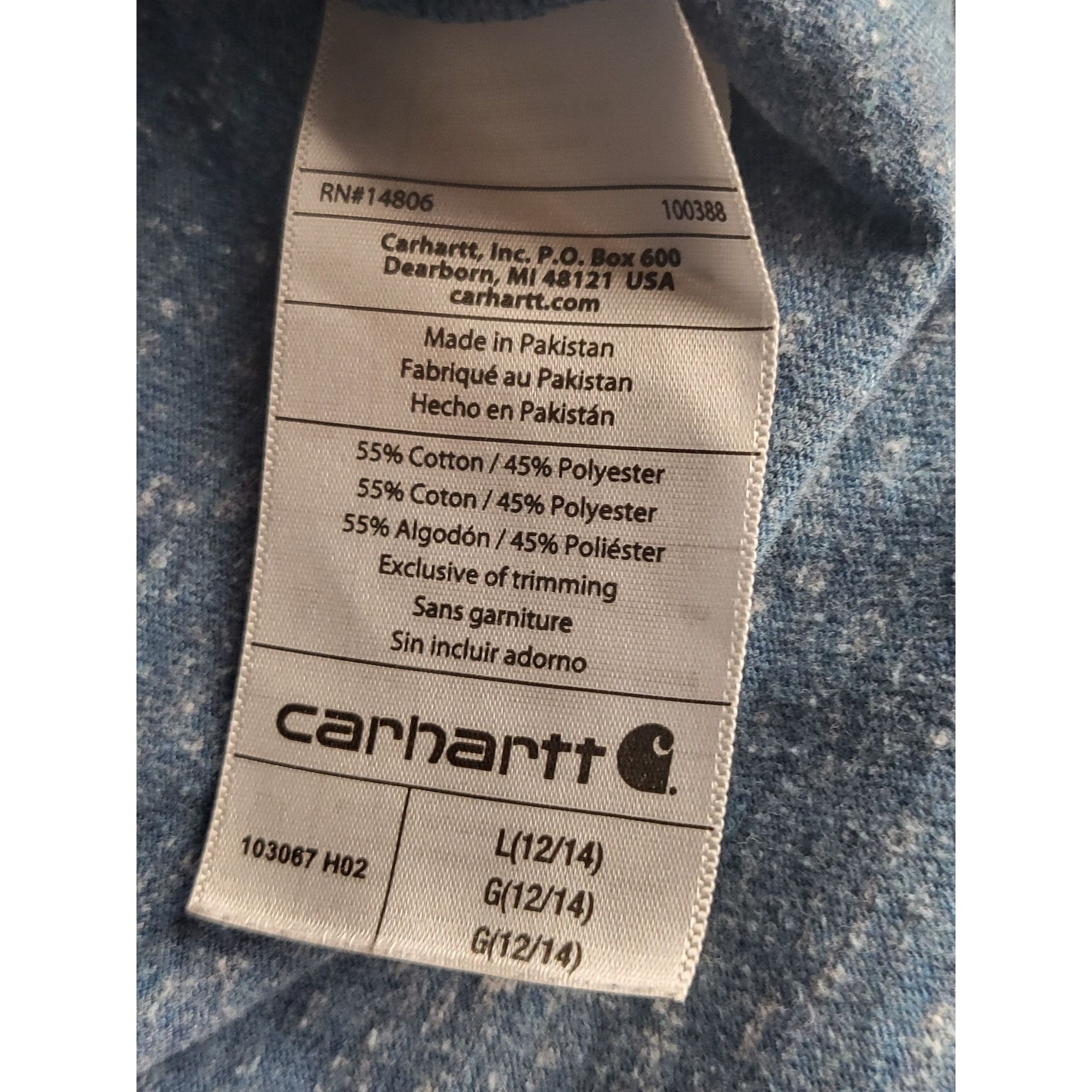 Carhartt Carhartt Original Fit Short Sleeve Tshirt Women Sz L Blue He Size L / US 10 / IT 46 - 5 Thumbnail