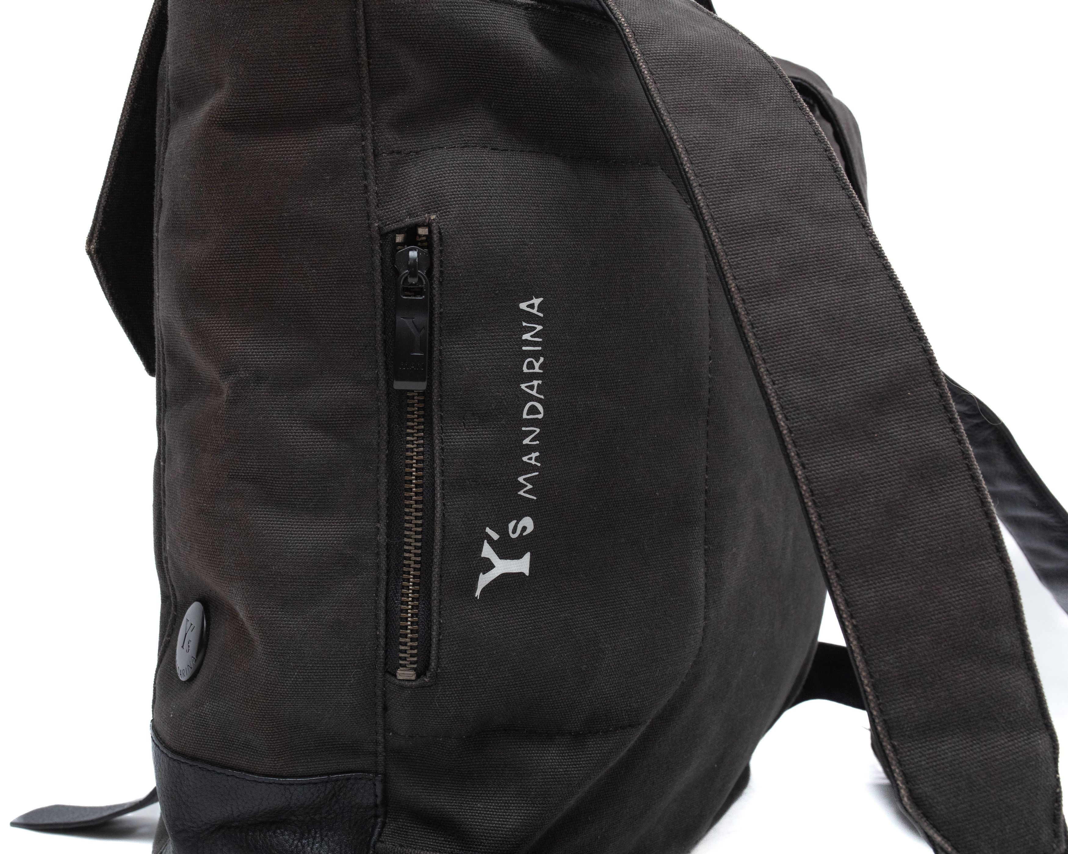 Y's Y’s MANDARINA Canvas Backpack w Leather Detail Size ONE SIZE - 4 Thumbnail