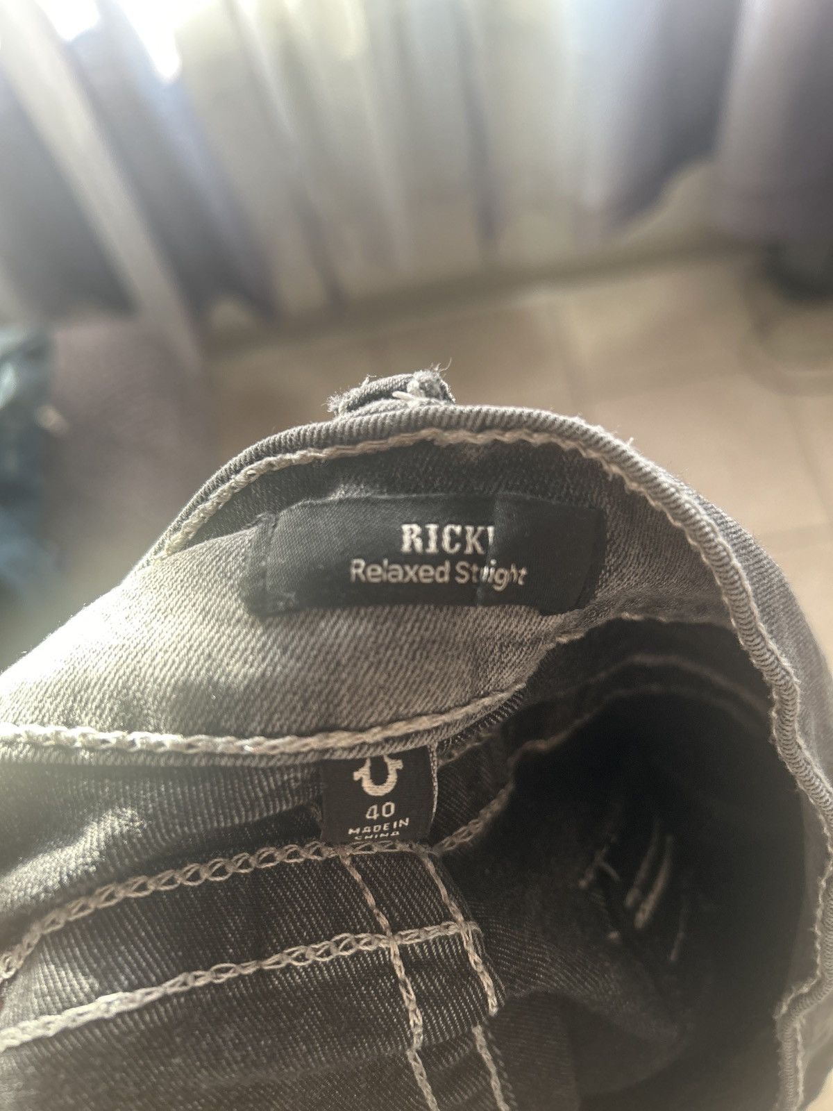 True Religion Ricky Relaxed Straight Jeans Size US 40 / EU 56 - 6 Thumbnail
