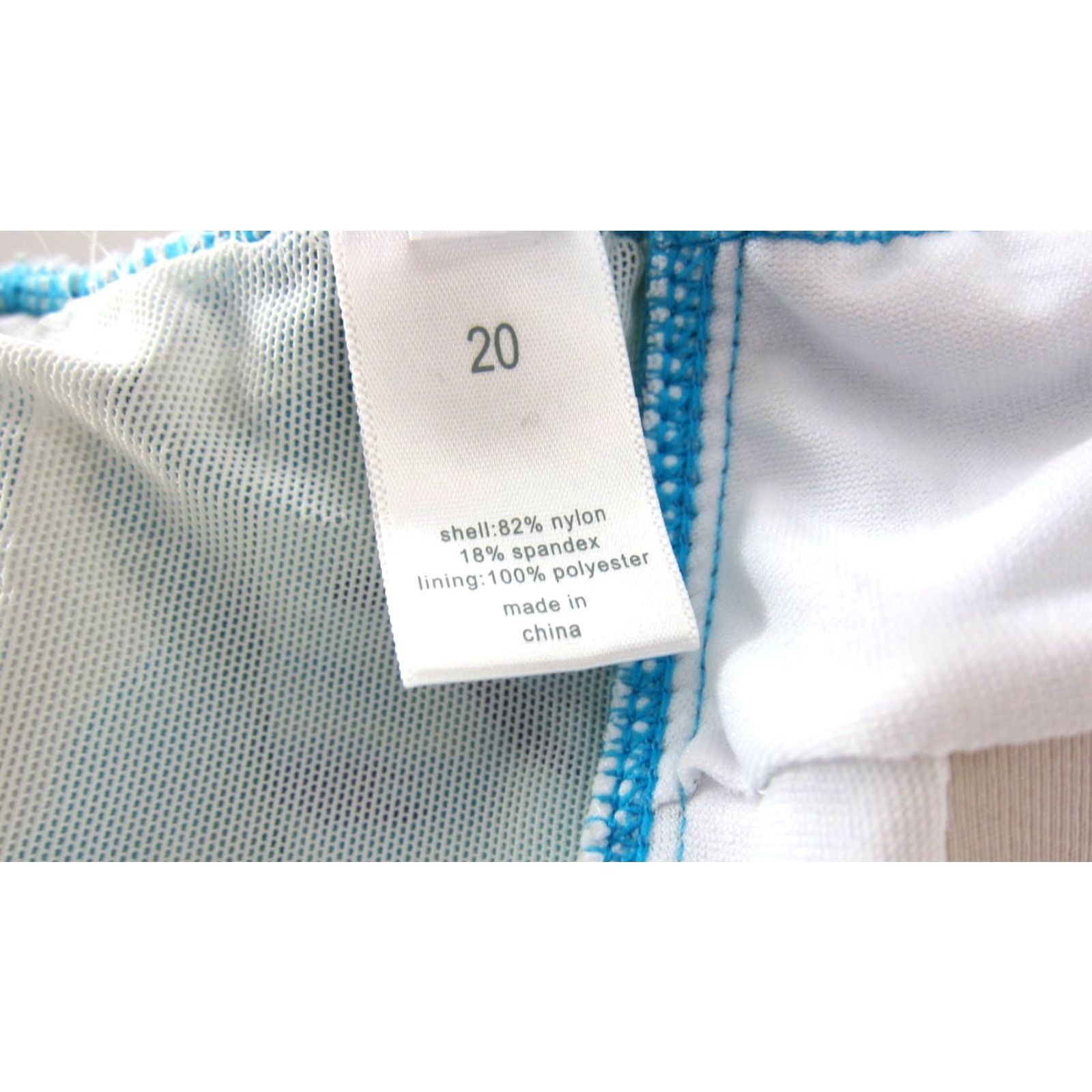 Vintage Fashion Bug One Piece Swimsuit Dress Women 20 Blue White Floral Halter Slimming Beach Polyester Spandex Nylon Vintage No Dress? Size 3XL / US 20-22 - 6 Thumbnail