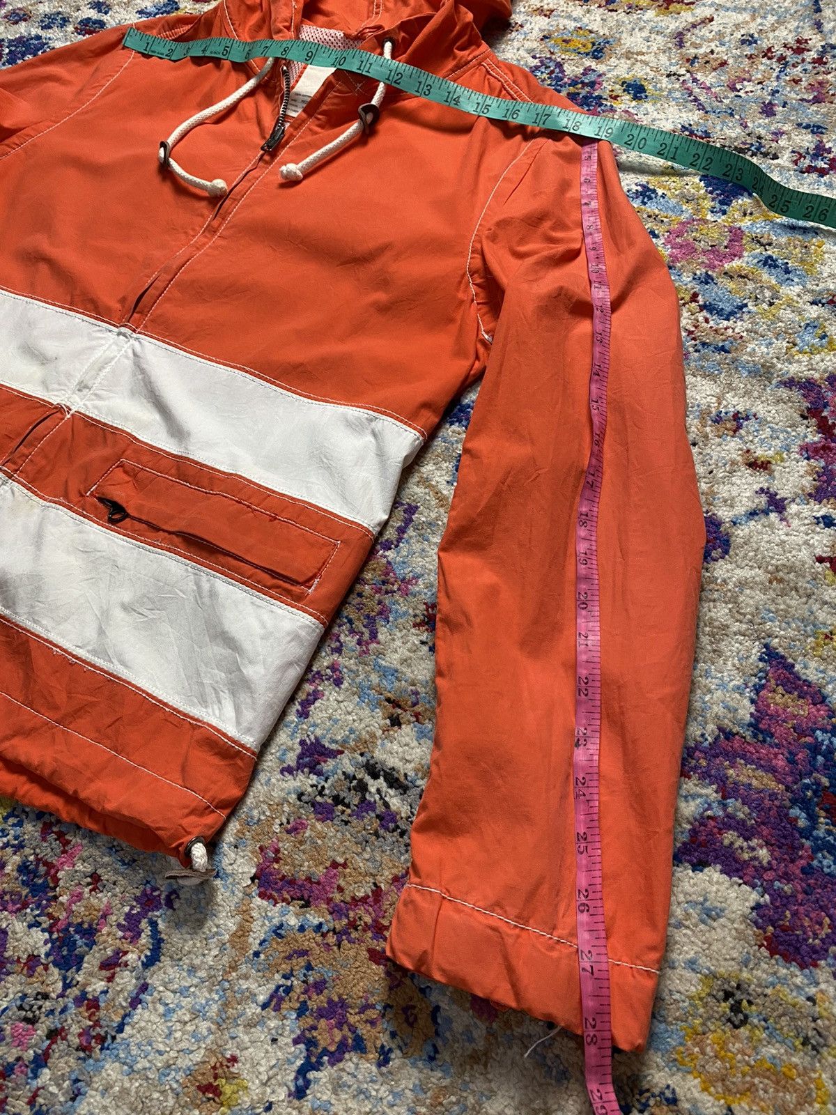 Gap 03/13' GAP Striped Hooded Lava Orange V/304206 Size US M / EU 48-50 / 2 - 13 Thumbnail