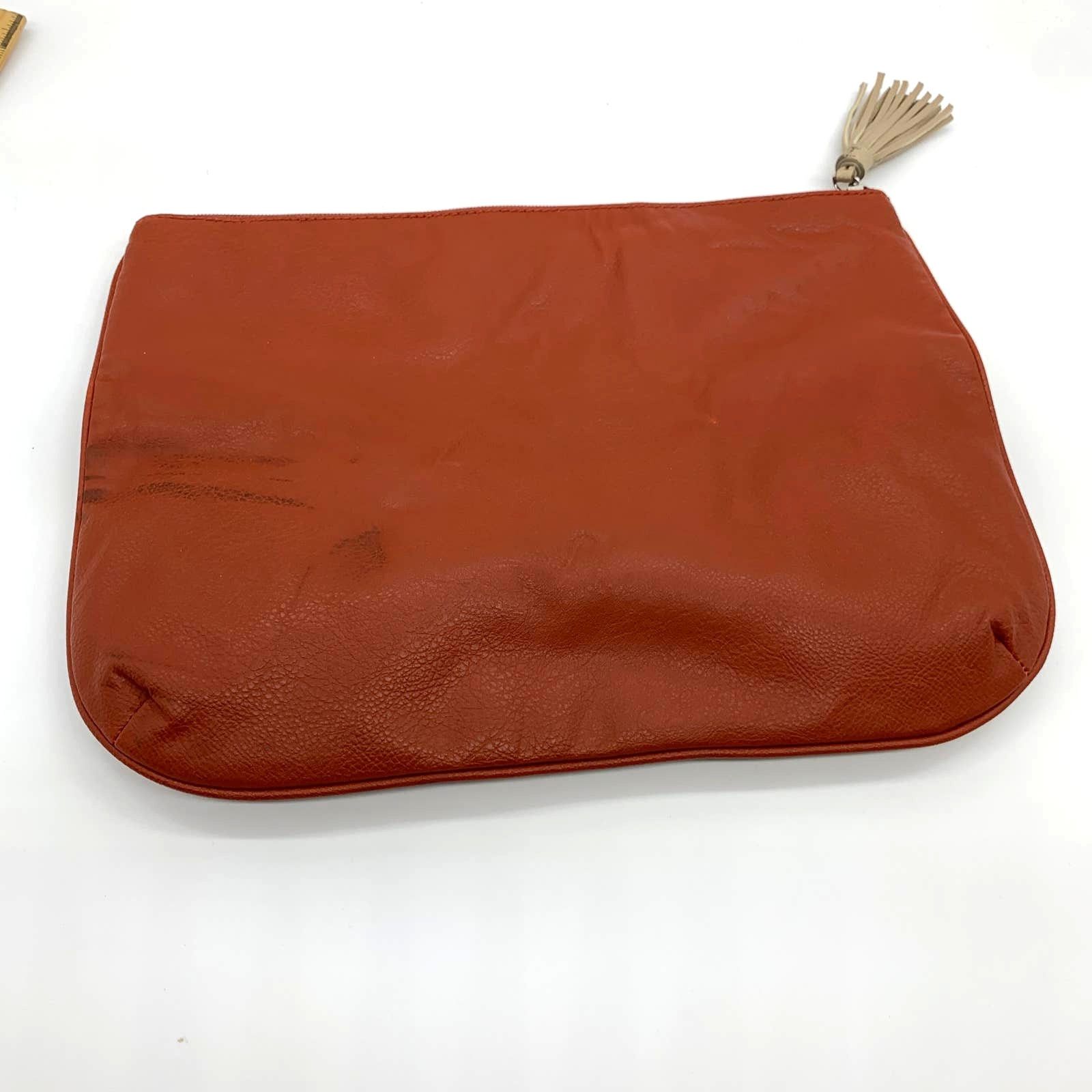 Other Orange Clutch Womens Small Bag Zipper Purse Size ONE SIZE - 1 Thumbnail