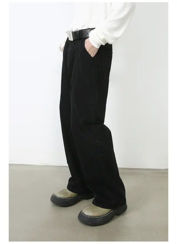 Japanese Brand Japanese retro patchwork loose wide-leg casual jeans Size US 32 / EU 48 - 4 Thumbnail