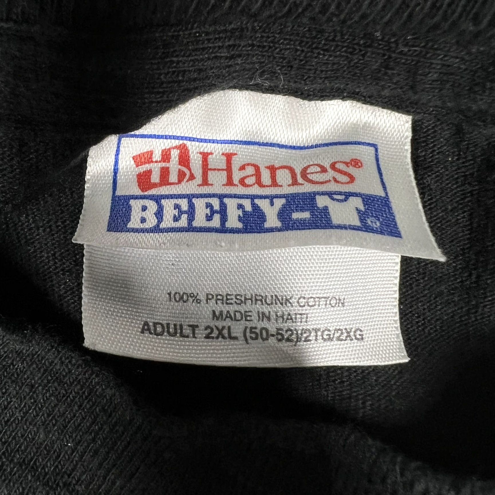 Hanes VINTAGE Hanes Beefy Tee T-Shirt Men 2XL Black Bear Spirit Polar Graphics USA Geometric Logo Classic USA Theme Mens Size US XXL / EU 58 / 5 - 7 Thumbnail