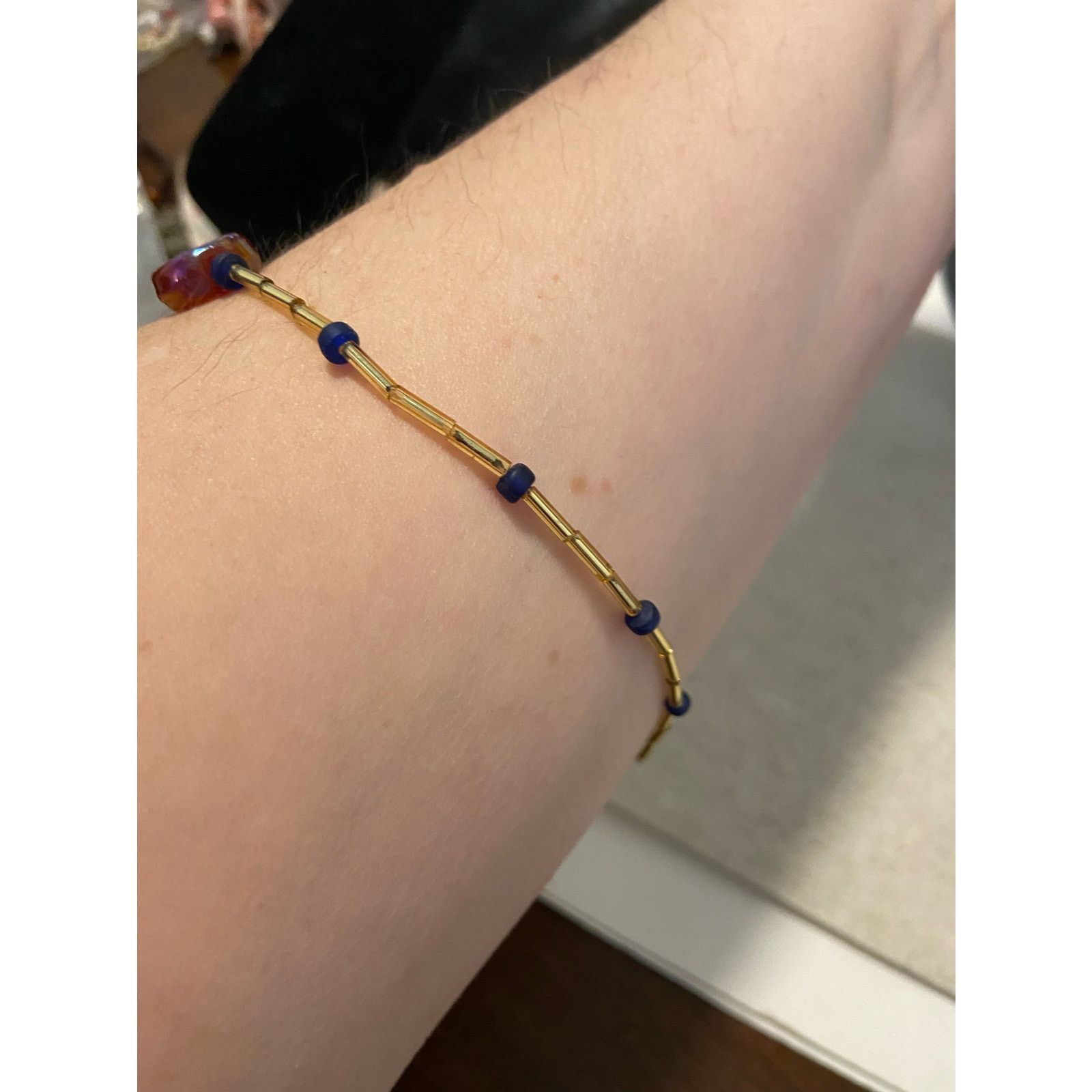 Handmade bead Anklet Iridescent Size ONE SIZE - 2 Thumbnail