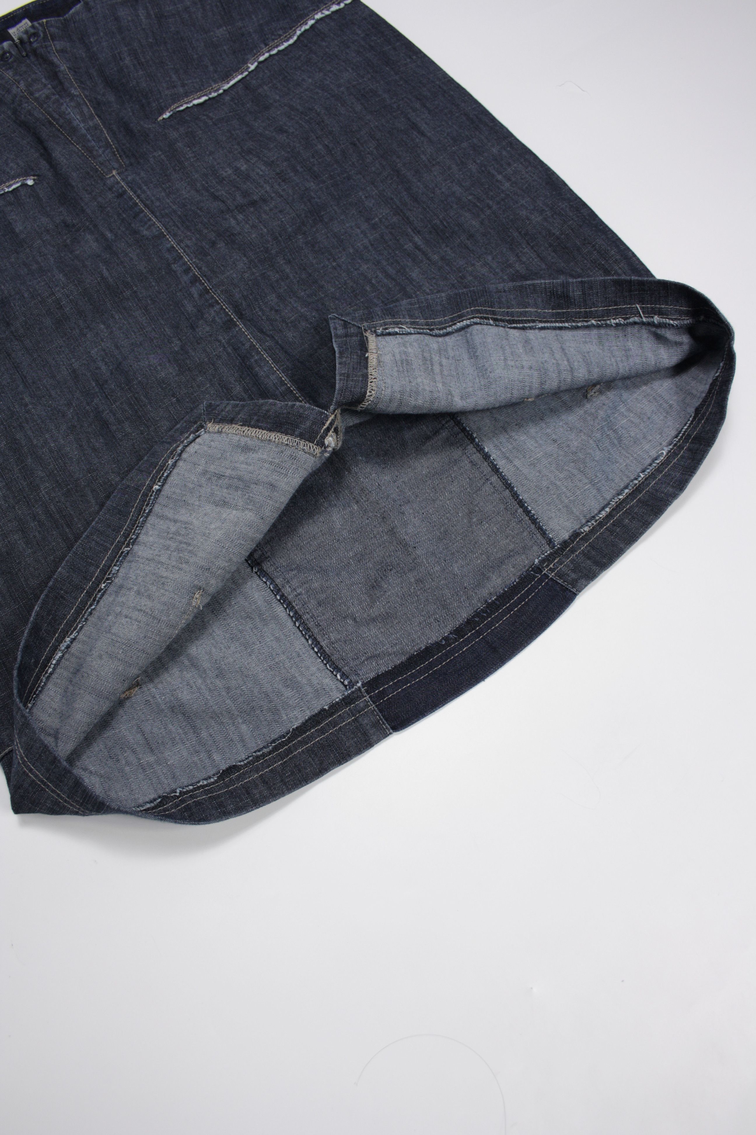 Marithe + Francois Girbaud × Vintage M+FG 2000s Vintage Denim Straight Midi Skirt Y2K Size 31" - 2 Thumbnail