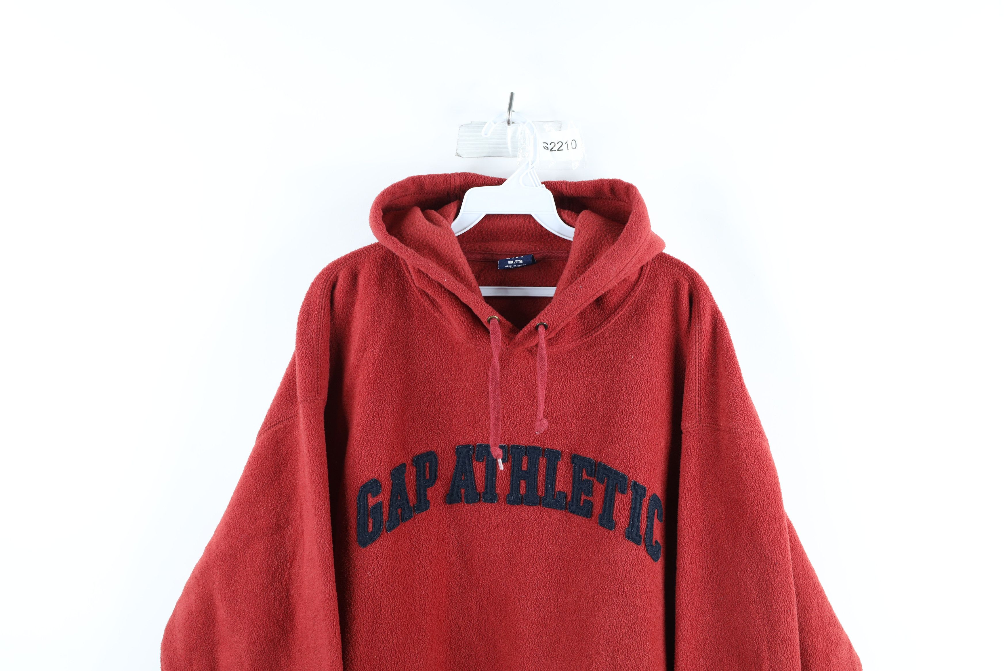 Gap Vintage Gap Athletic Out Block Letter Fleece Hoodie Red Size US XXL / EU 58 / 5 - 2 Thumbnail