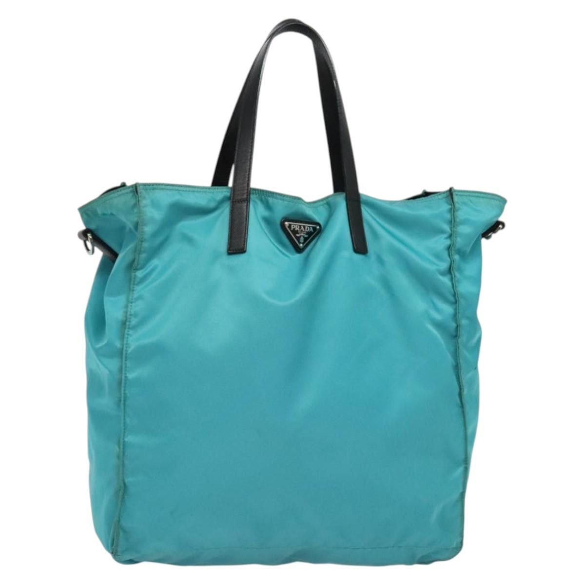 Prada PRADA Tote Bag Nylon Blue Silver Size ONE SIZE - 1 Thumbnail