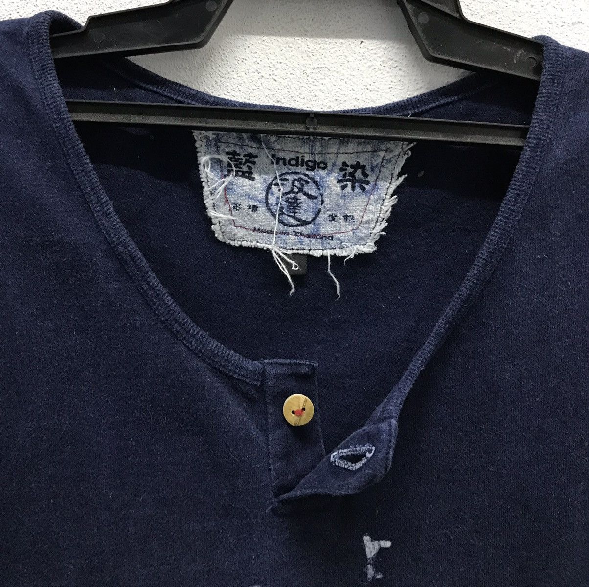 Indigo × Vintage Vintage Indigo Sleeveless Shirt Size US L / EU 52-54 / 3 - 4 Thumbnail