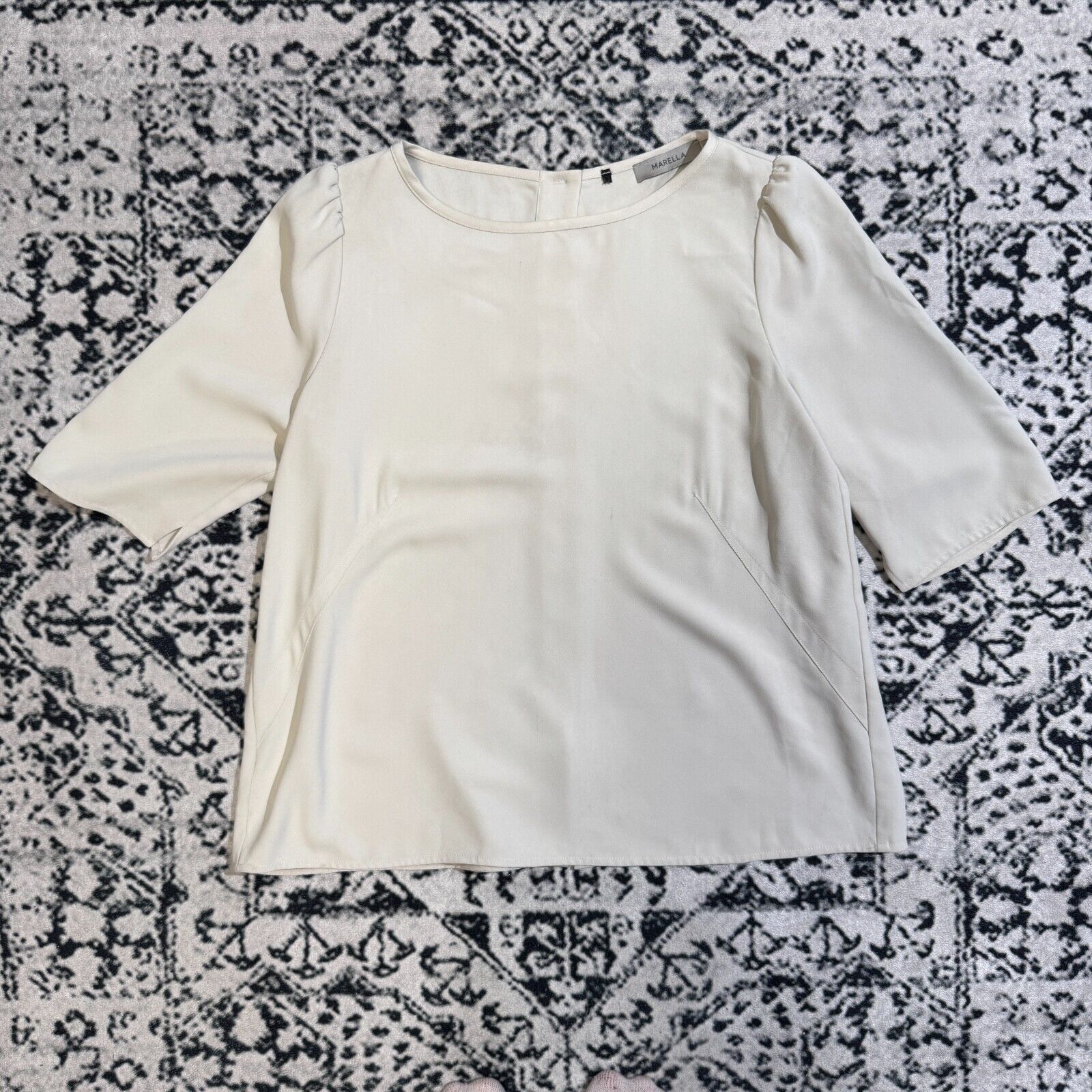 Marella × Vintage Vintage Marella Unisex Gray Viscose Blouse Size 48 IT 90s Size US M / EU 48-50 / 2 - 1 Thumbnail