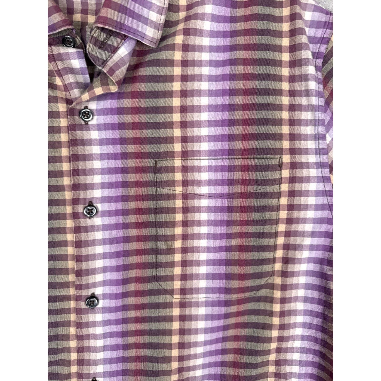 Tommy Bahama Tommy Bahama Shirt Men Large Purple Stripe Long Sleeve Cotton Blend Button Up Size US L / EU 52-54 / 3 - 6 Thumbnail