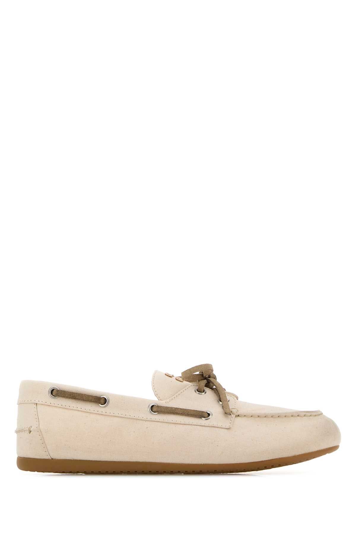 Miu Miu Ivory Canvas Loafers Size US 7 / IT 37 - 1 Thumbnail