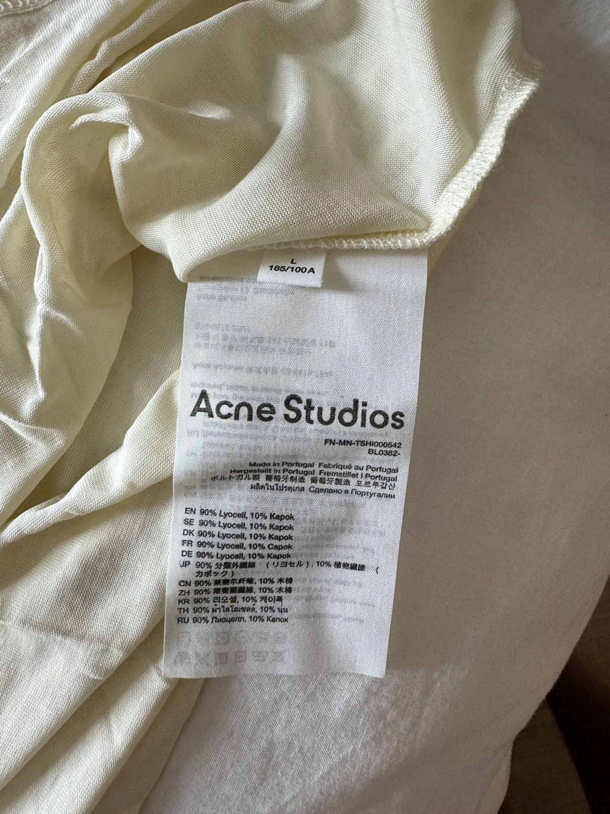 Acne Studios Acne Studios Logo Printed V-Neck Jersey Size US L / EU 52-54 / 3 - 5 Thumbnail