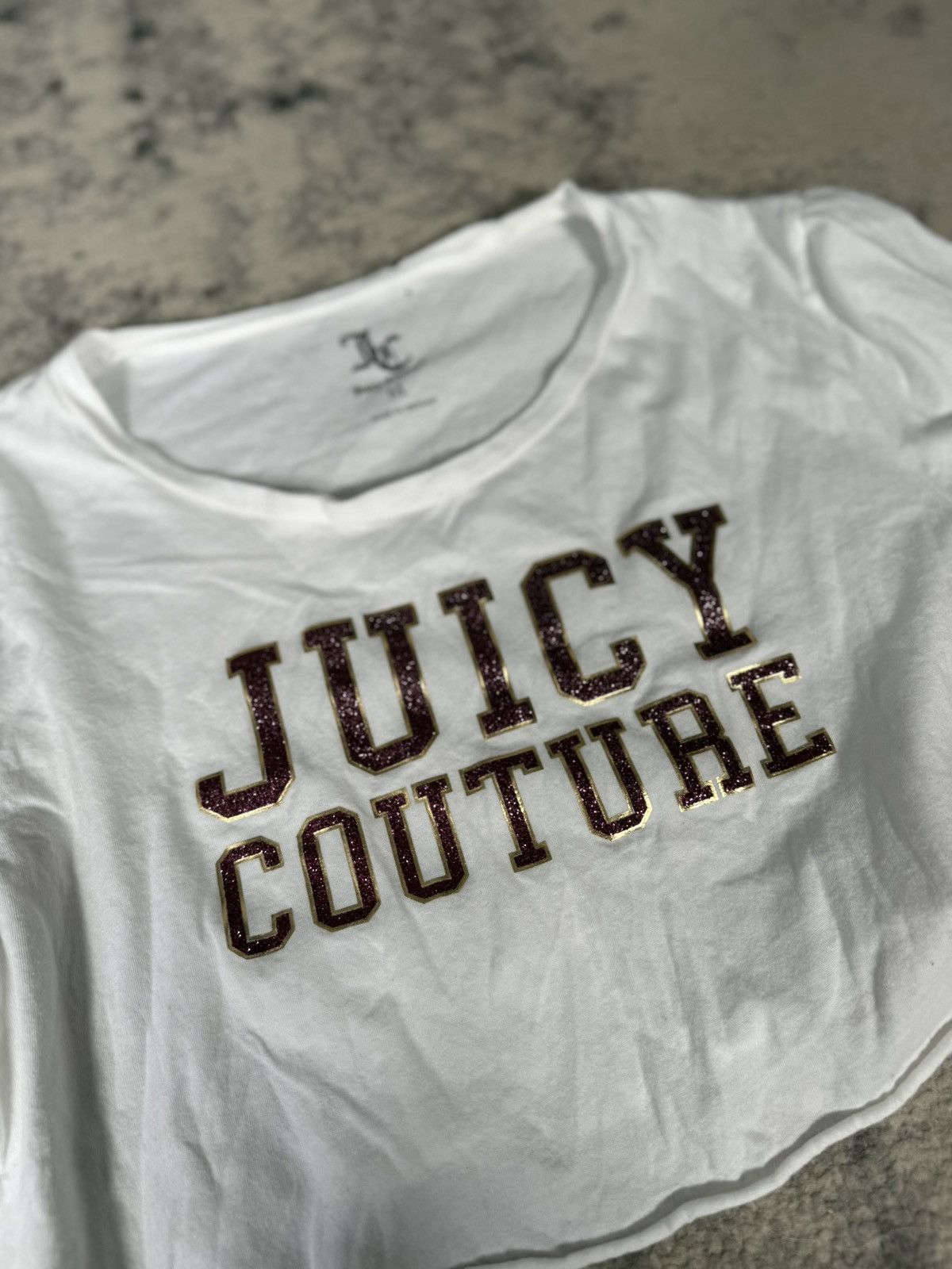 Juicy Couture Y2K Juicy Couture Glitter Front Logo Crop Top T-Shirt Size M / US 6-8 / IT 42-44 - 5 Thumbnail