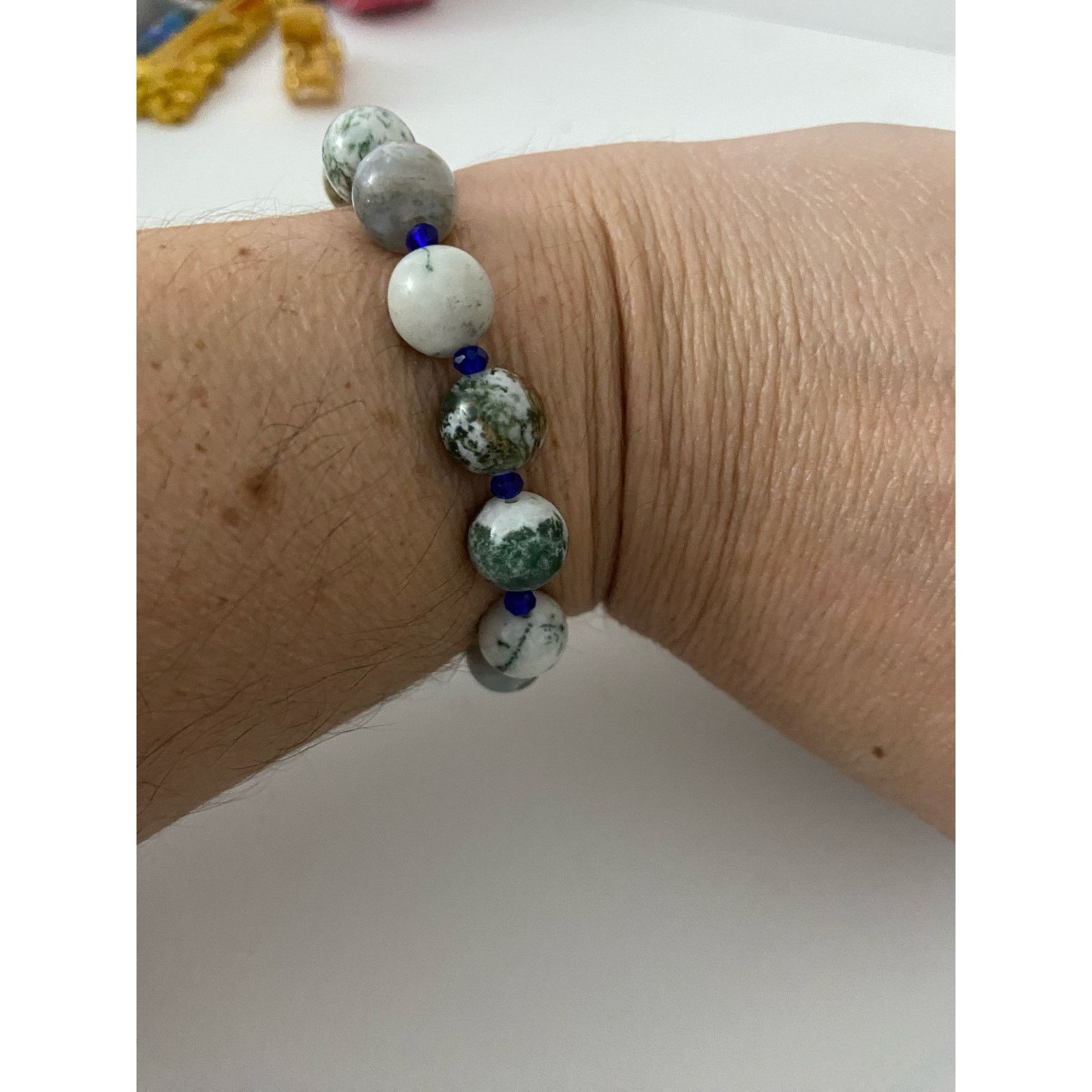 Handmade tree agate bracelet stretchy Size ONE SIZE - 1 Thumbnail