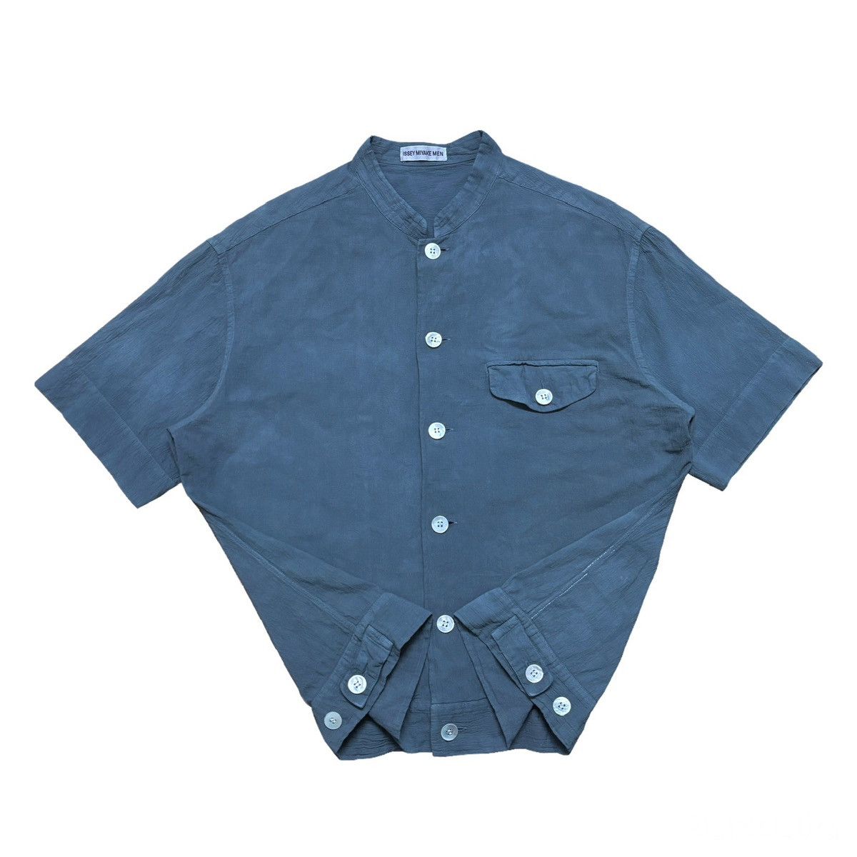 Issey Miyake S/S 1999 Mandarin Collar Button-up Shirt Size US L / EU 52-54 / 3 - 2 Thumbnail