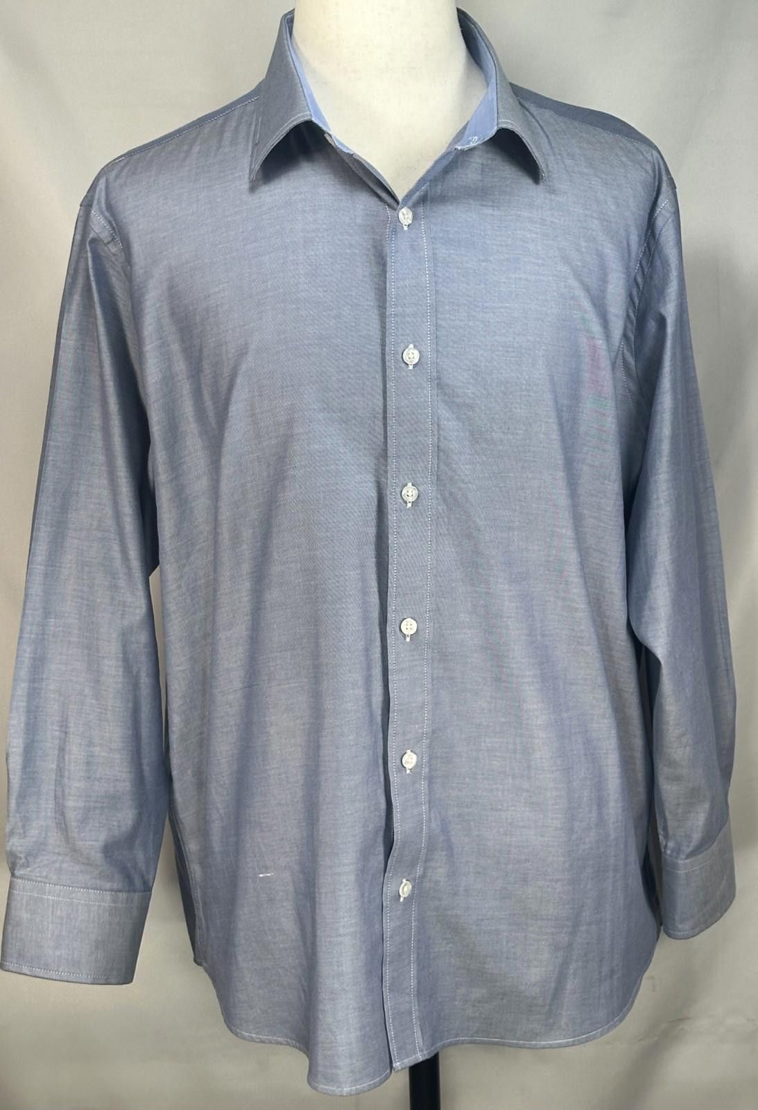 Nautica Nautica 100% Cotton Button Up Shirt Blue Men's XL 17.5-32/33 Size US XL / EU 56 / 4 - 1 Thumbnail