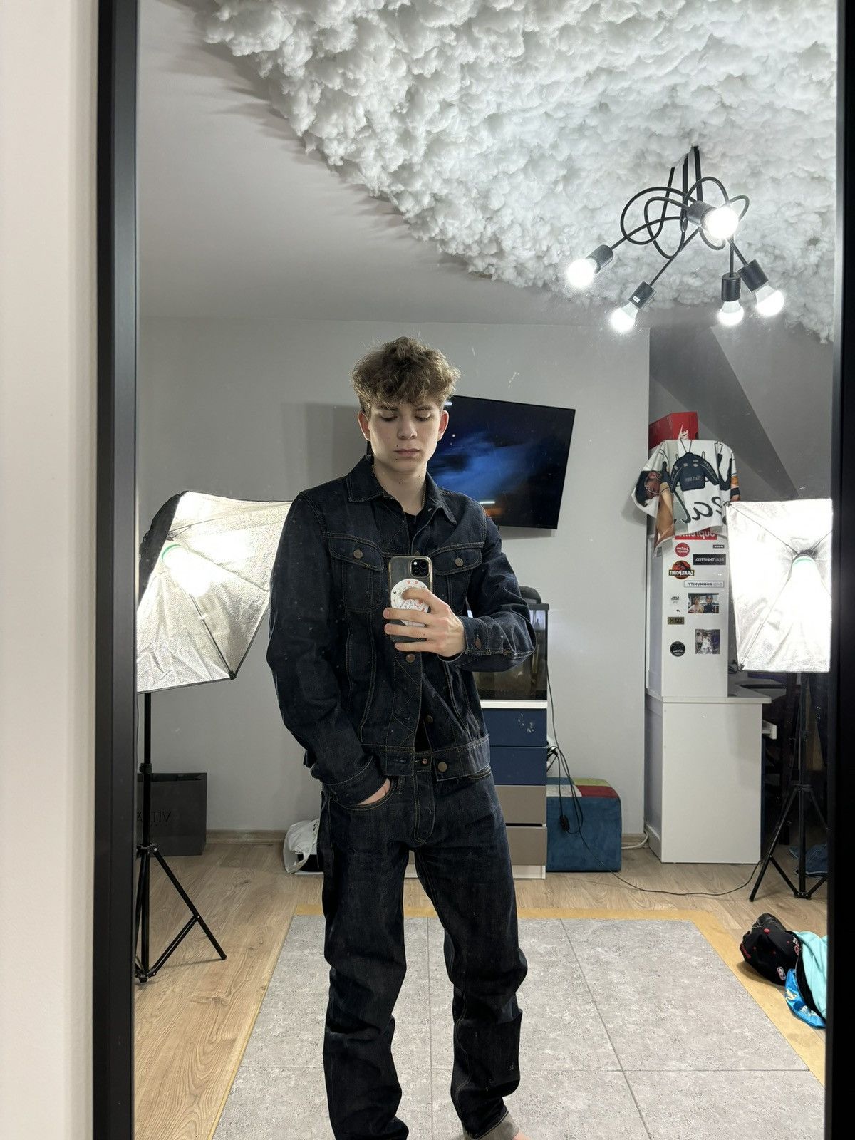 DENHAM × Japanese Brand × Vintage Japan Artist Denhm Flared Raw Denim Pants Selvedge Y2K 00s Size US 32 / EU 48 - 2 Thumbnail