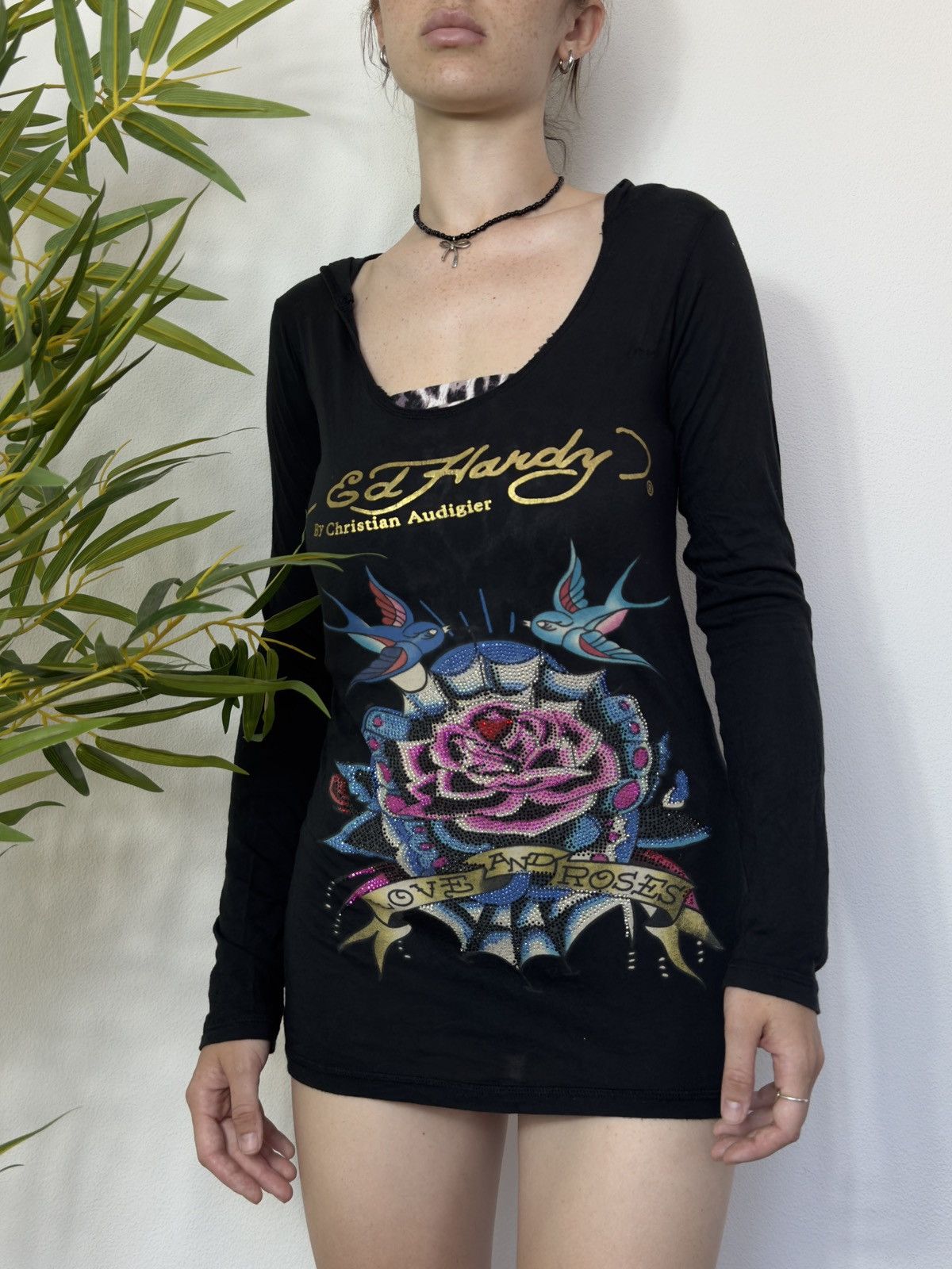 Ed Hardy VINTAGE ED HARDY 2000s MINI DRESS Size L / US 10 / IT 46 - 2 Thumbnail