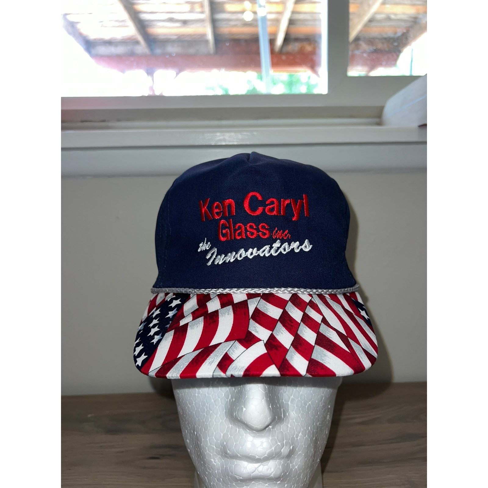 Vintage Vintage Ken Caryl Glass The Innovators America Flag Hat VTG Size ONE SIZE - 3 Thumbnail