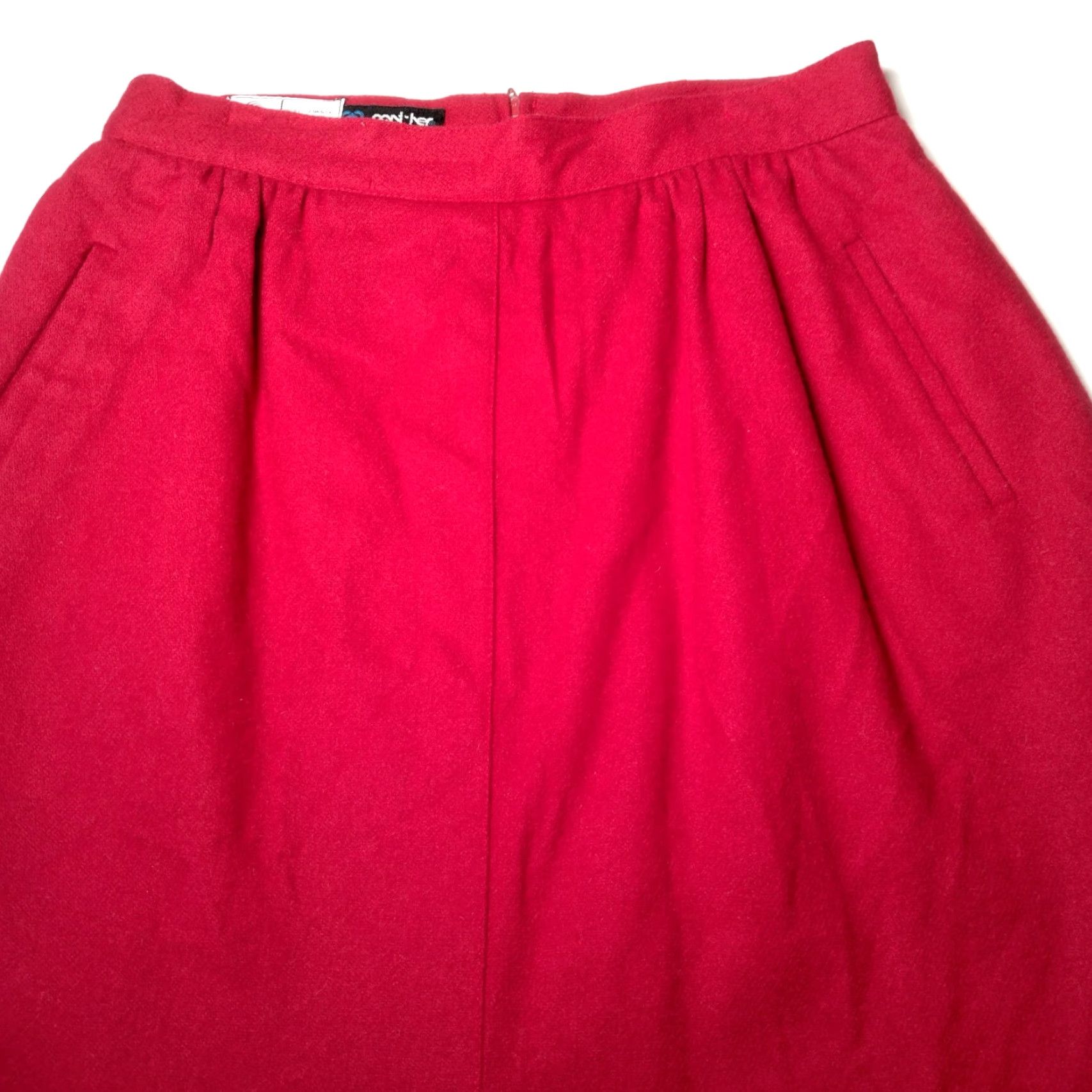 Vintage VINTAGE Pant-her Wool Pencil Skirt Women 26" Waist Red Midi Lined Office Wear Business Classic Size 26" / US 2 / IT 38 - 7 Thumbnail