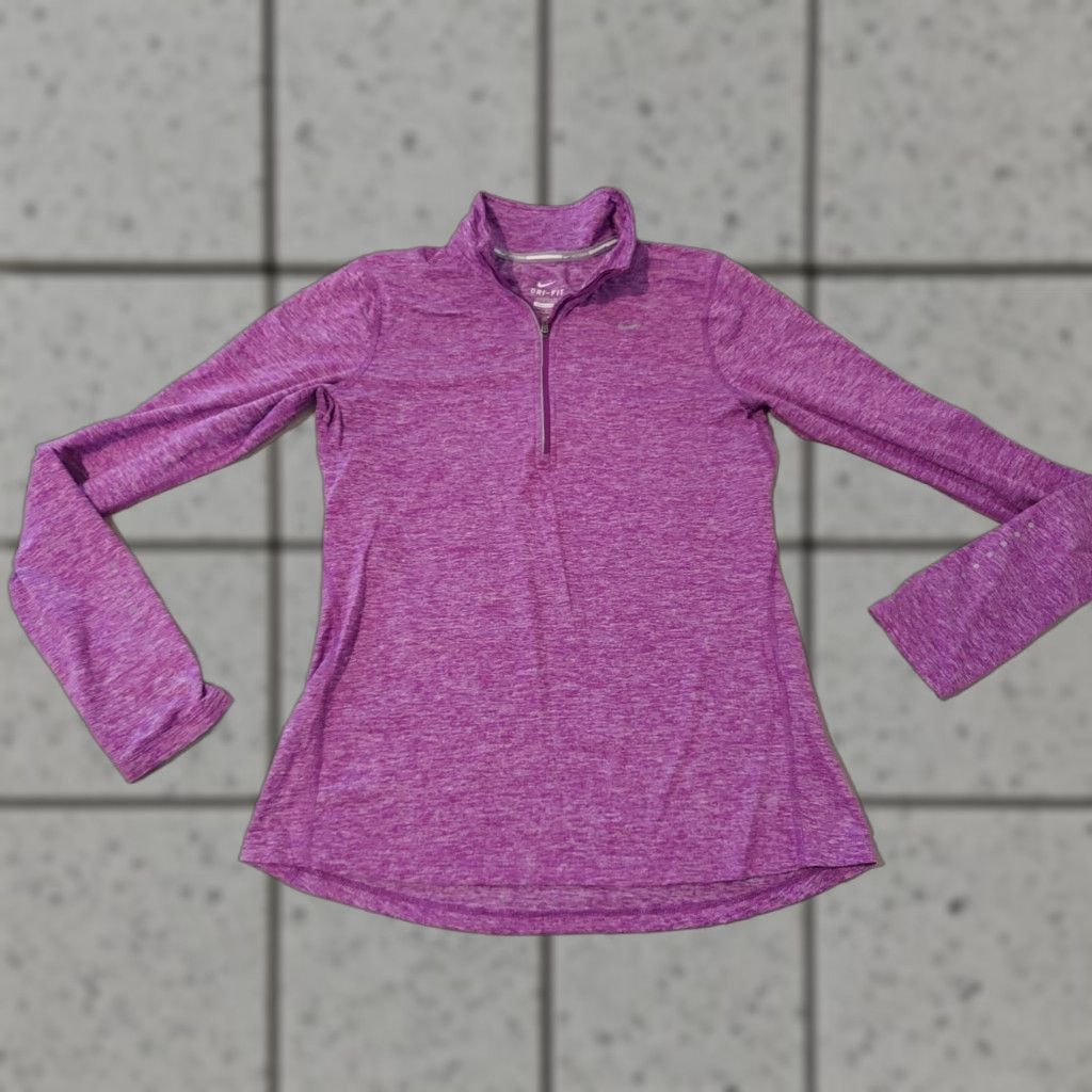 Nike Womens Nike Half Zip Shirt S Small Purple Athletic Gym Workout Size S / US 4 / IT 40 - 1 Thumbnail