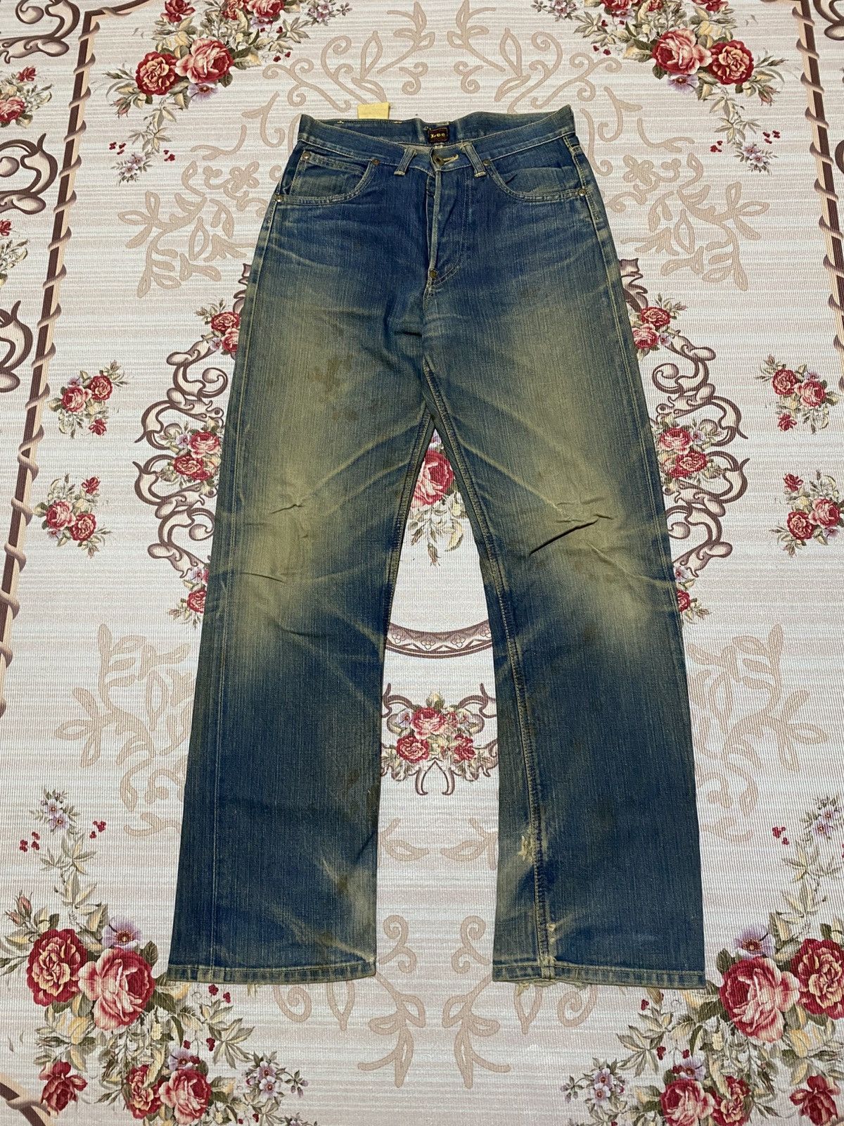 Lee 40s Repro Lee Cowboy Distressed Selvedge Denim Size US 29 - 3 Thumbnail