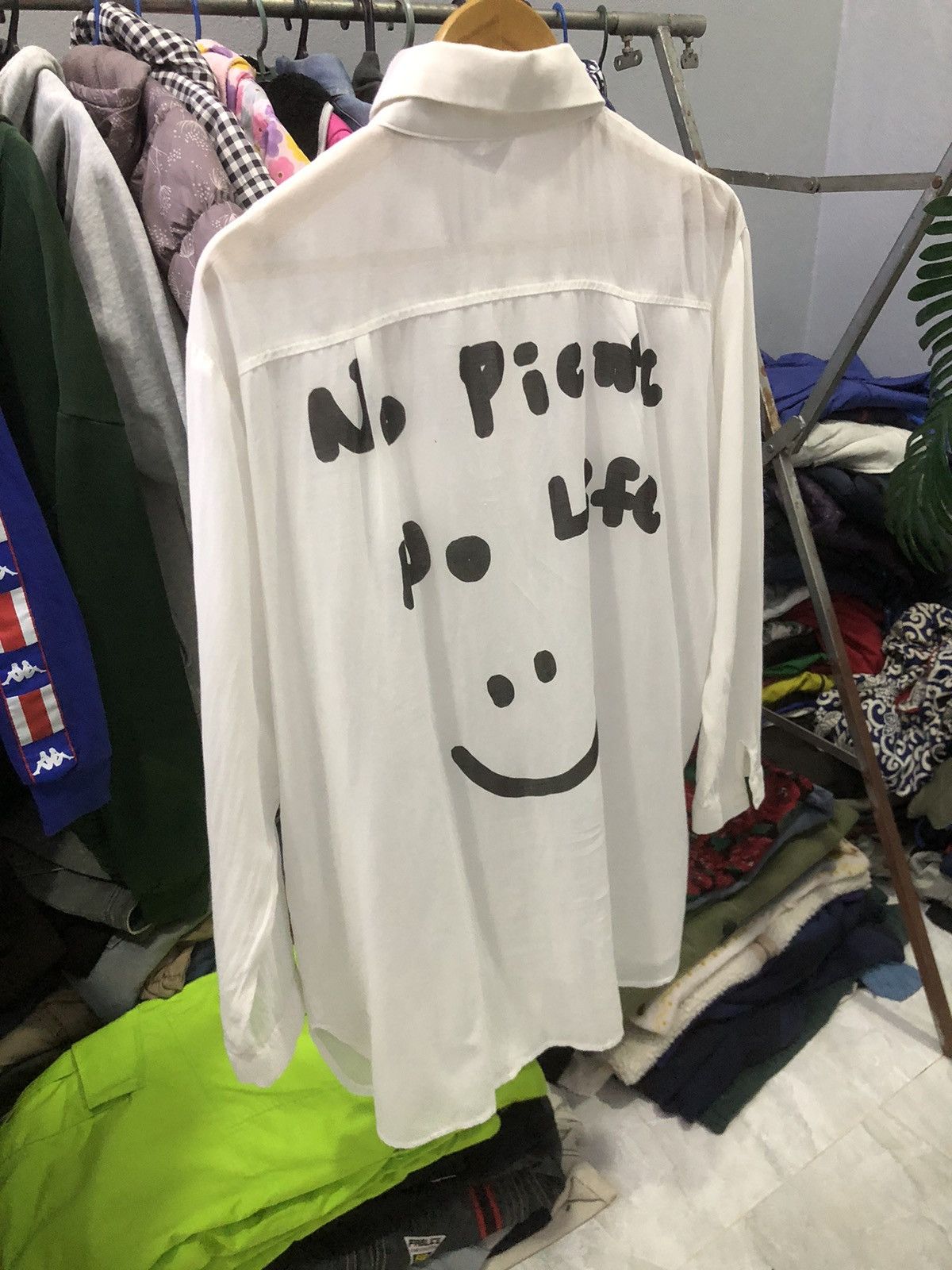 Designer × Japanese Brand Ungrid “no picnic no life” seen through button ups shirt Size US M / EU 48-50 / 2 - 11 Thumbnail