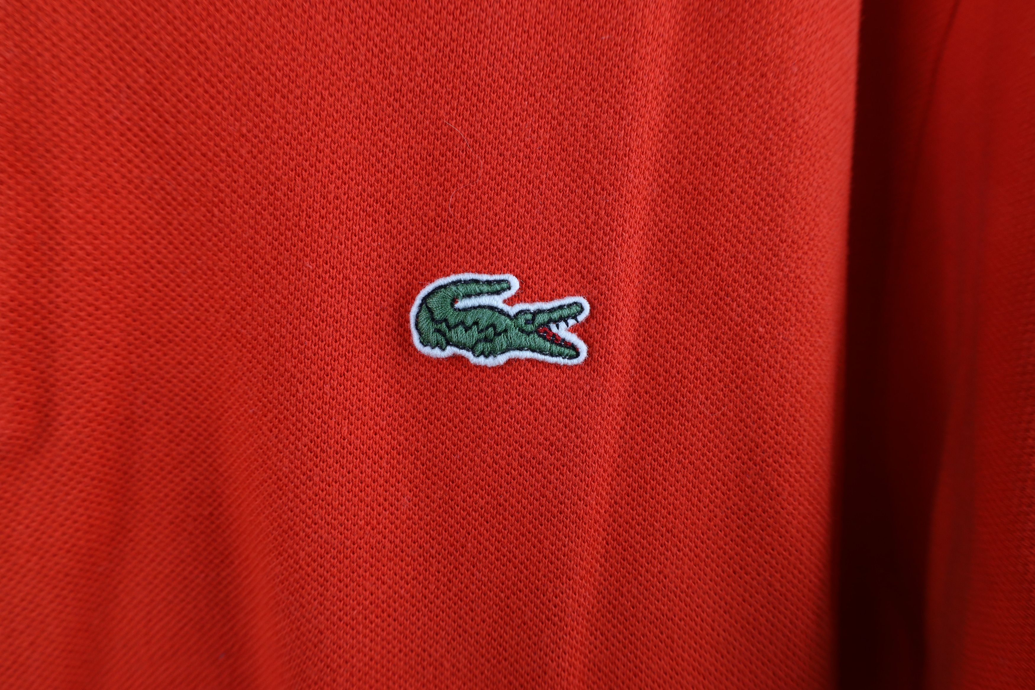 Lacoste Vintage Lacoste Croc Logo Collared Golf Polo Shirt Orange Size US XL / EU 56 / 4 - 4 Thumbnail