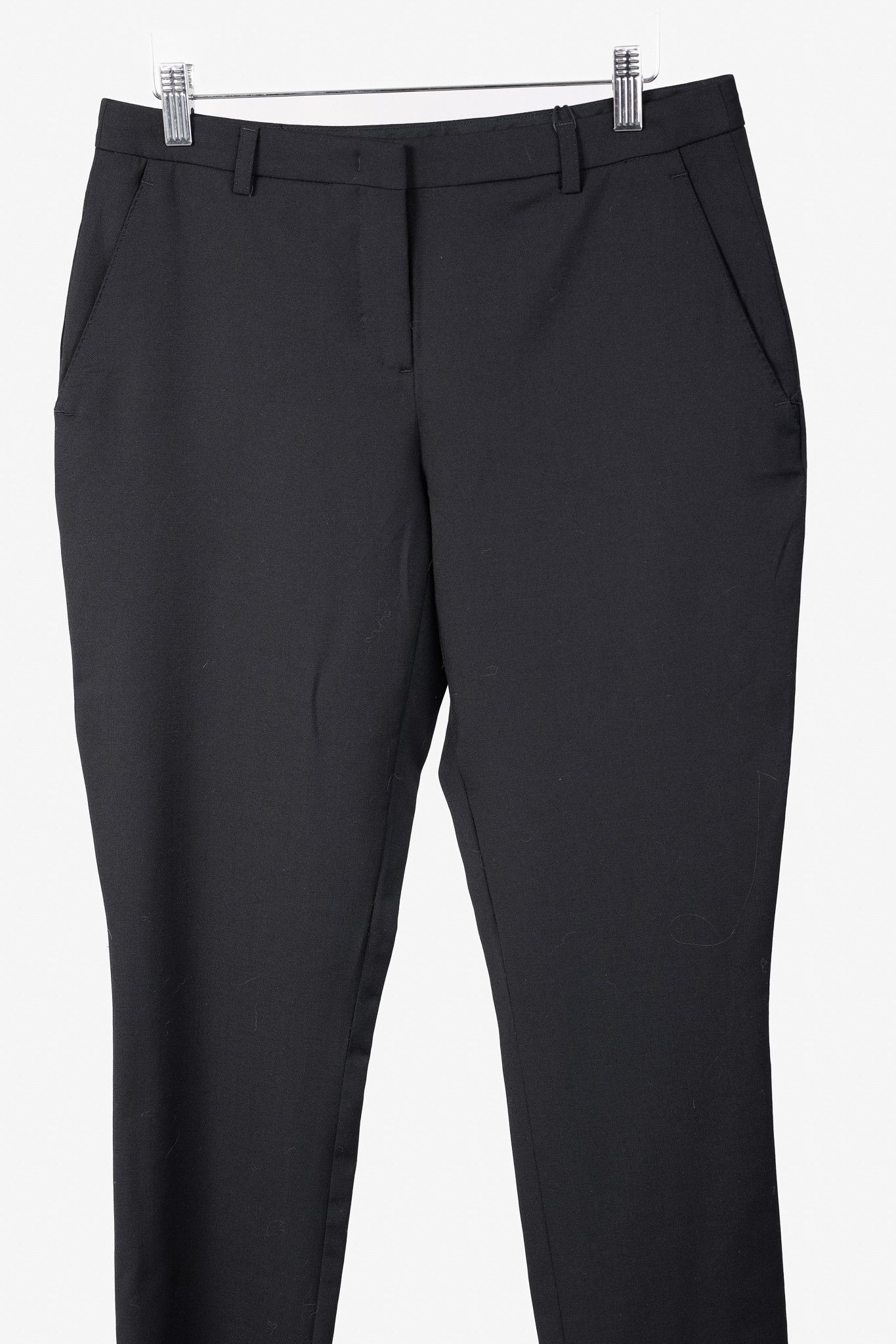 Burberry Burberry Black Stretch-Wool Straight-Leg Trousers Size 28" / US 6 / IT 42 - 3 Thumbnail