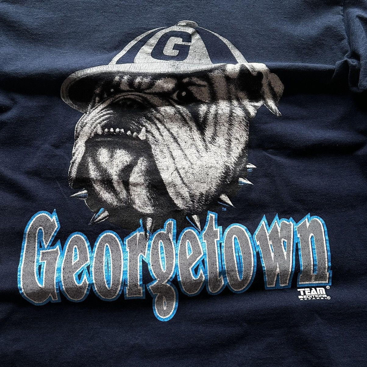 Vintage Georgetown vintage usa 90s single stitch navy tee Size US XL / EU 56 / 4 - 3 Thumbnail