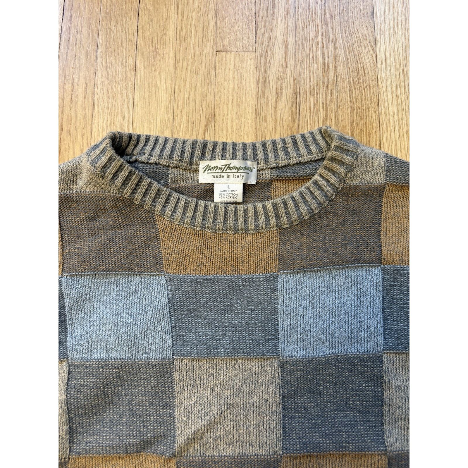 Norm Thompson Vtg 80s Knit Abstract Art Sweater Coogi Style Men's Size L Size US L / EU 52-54 / 3 - 5 Thumbnail