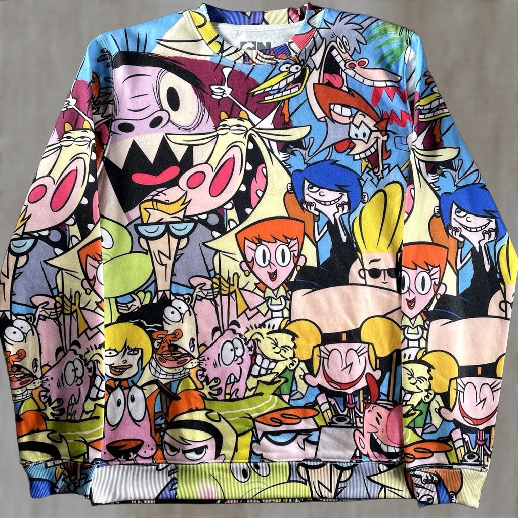 Gloverall Cartoon Network Pullover Sweatshirt Men Medium Multicolor Retro 2018 CN Size US M / EU 48-50 / 2 - 1 Thumbnail