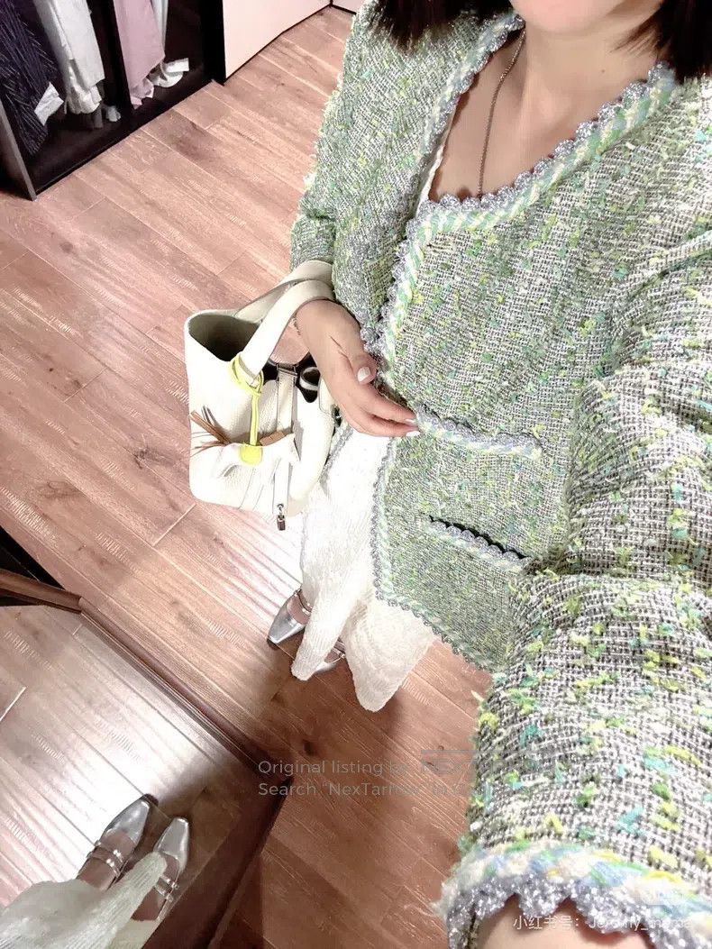 Chanel Chanel Green silver rolled edge four-pocket jacket Size S / US 4 / IT 40 - 7 Thumbnail