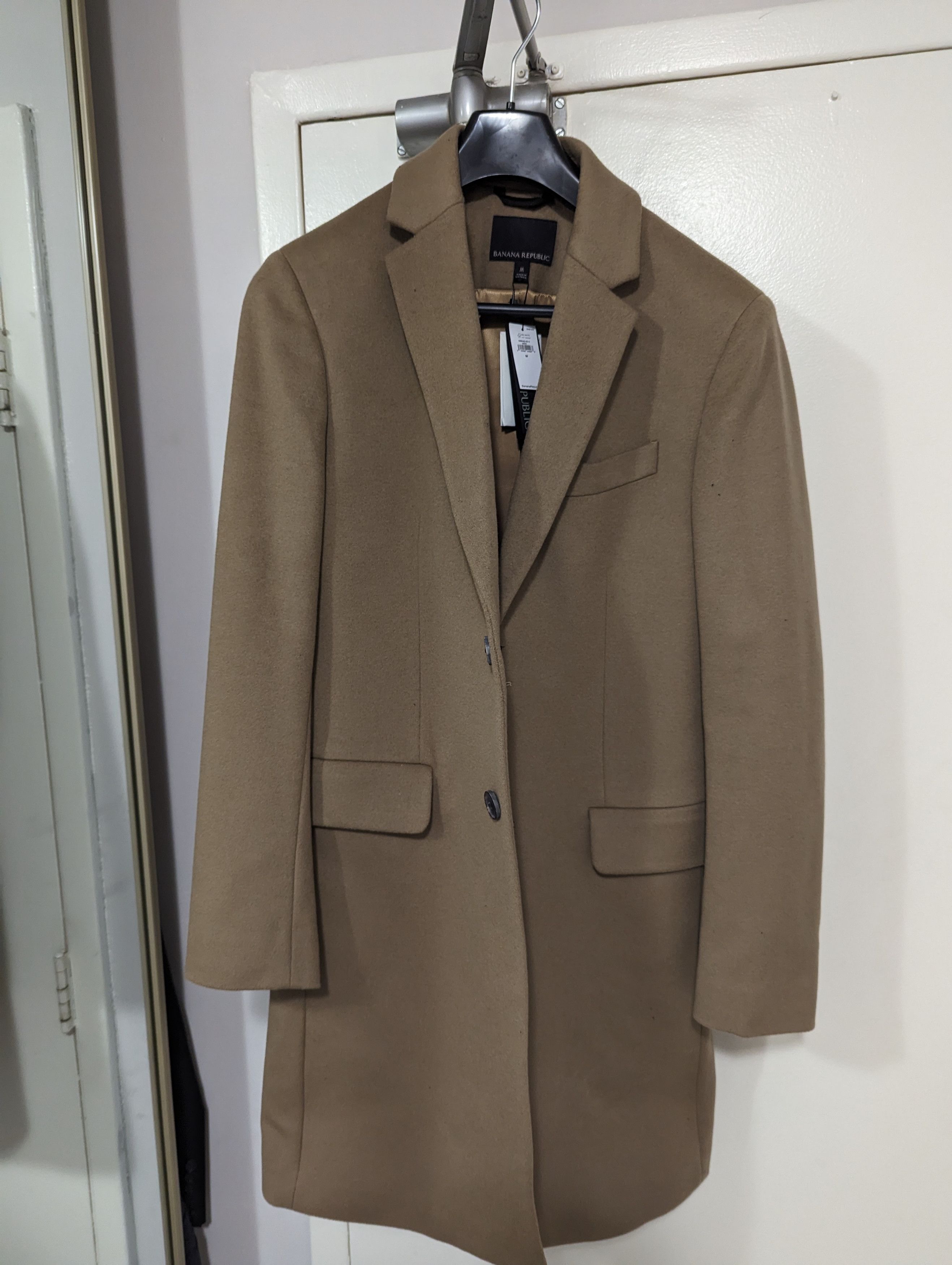 image of Banana Republic Italian Wool Merton Mario Bellucci Top Coat in Brown, Men's (Size Medium)