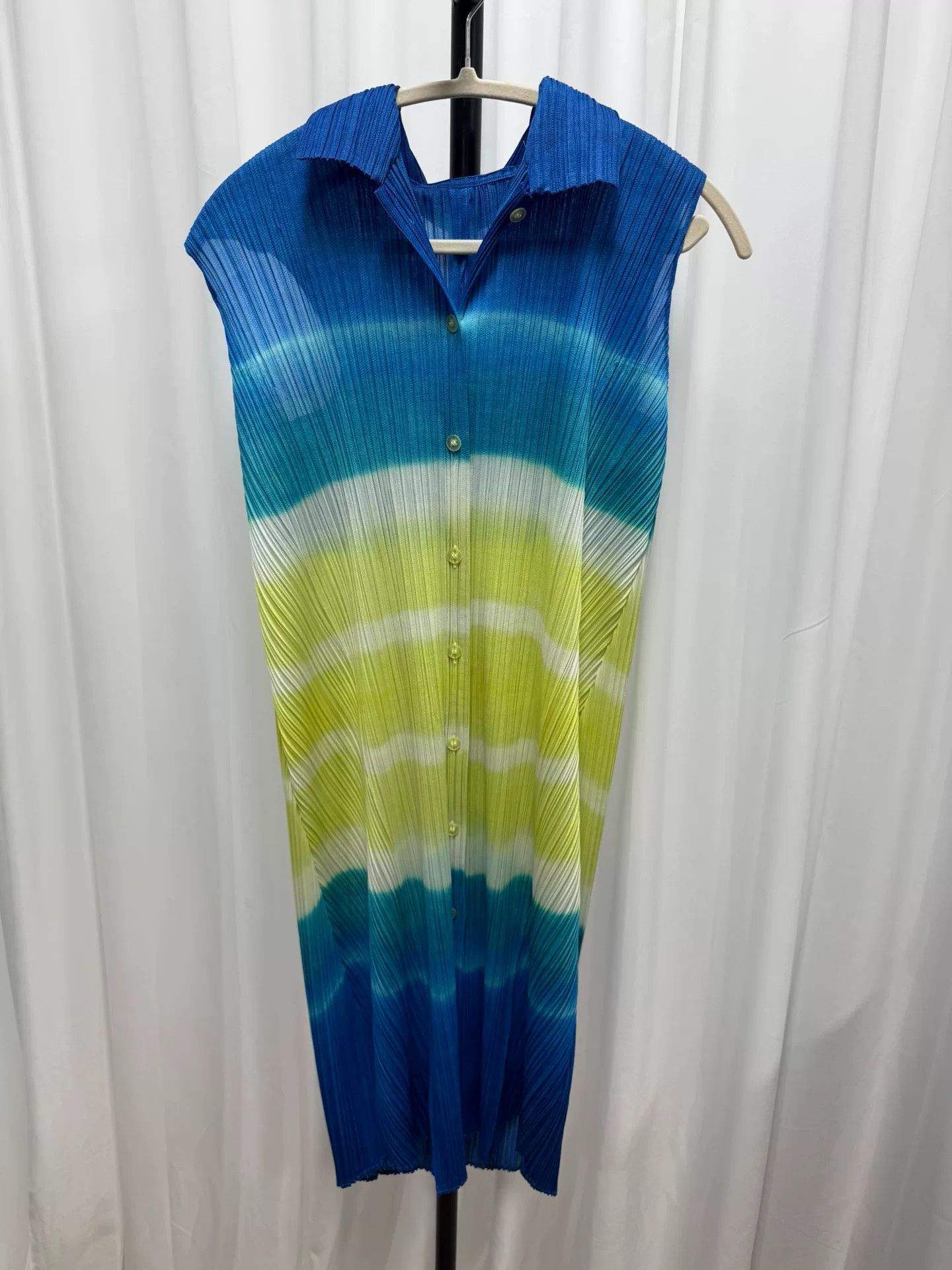 Pleats Please Issey Miyake Issey Miyake Pleats Please Color-Block Dress Size M / US 6-8 / IT 42-44 - 1 Thumbnail