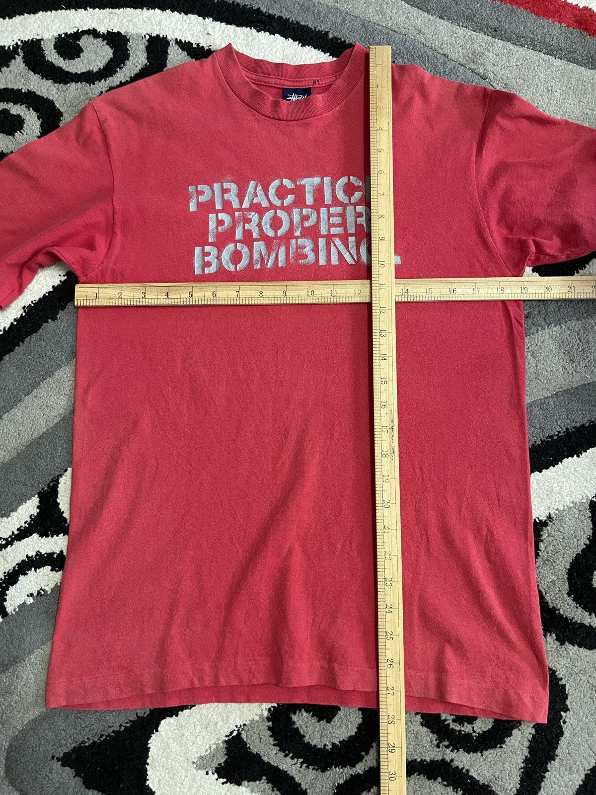 Stussy Vintage 90s Stussy Practice Proper Bombing Graphic Tee Size US M / EU 48-50 / 2 - 12 Thumbnail