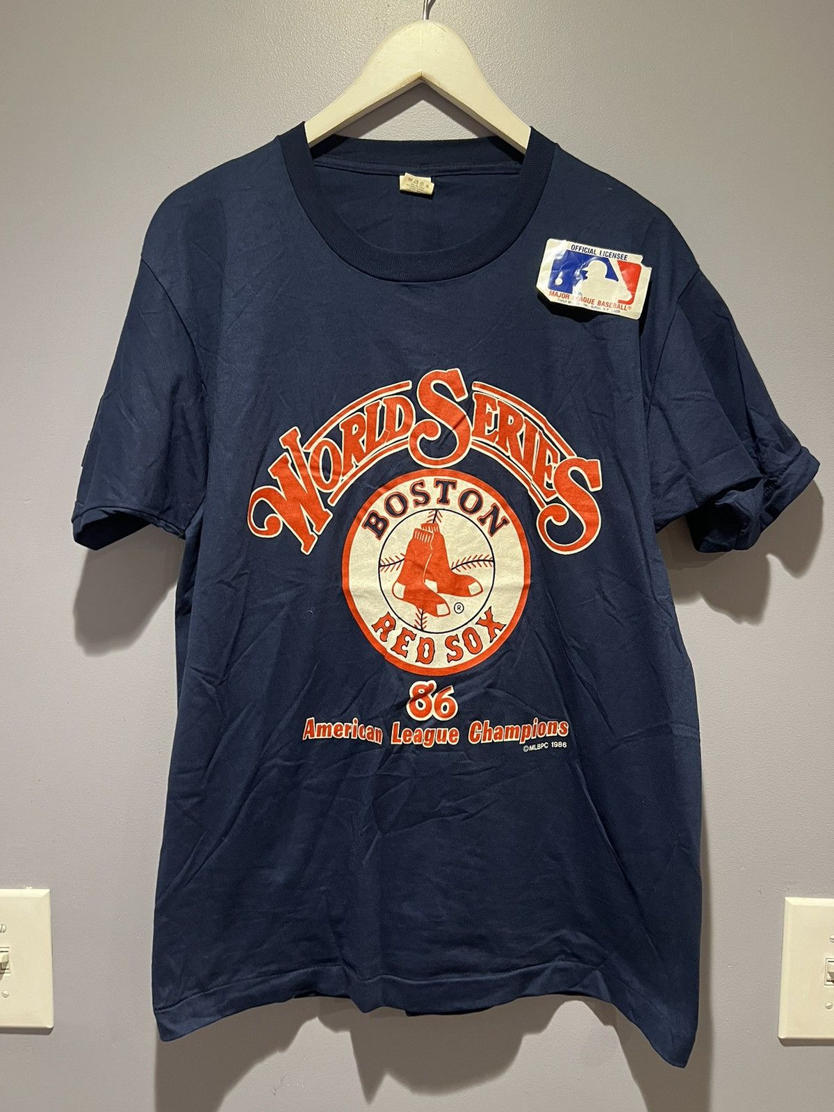 MLB × Vintage Vintage Boston Red Sox 86 American League Champions T-Shirt Size US L / EU 52-54 / 3 - 1 Thumbnail