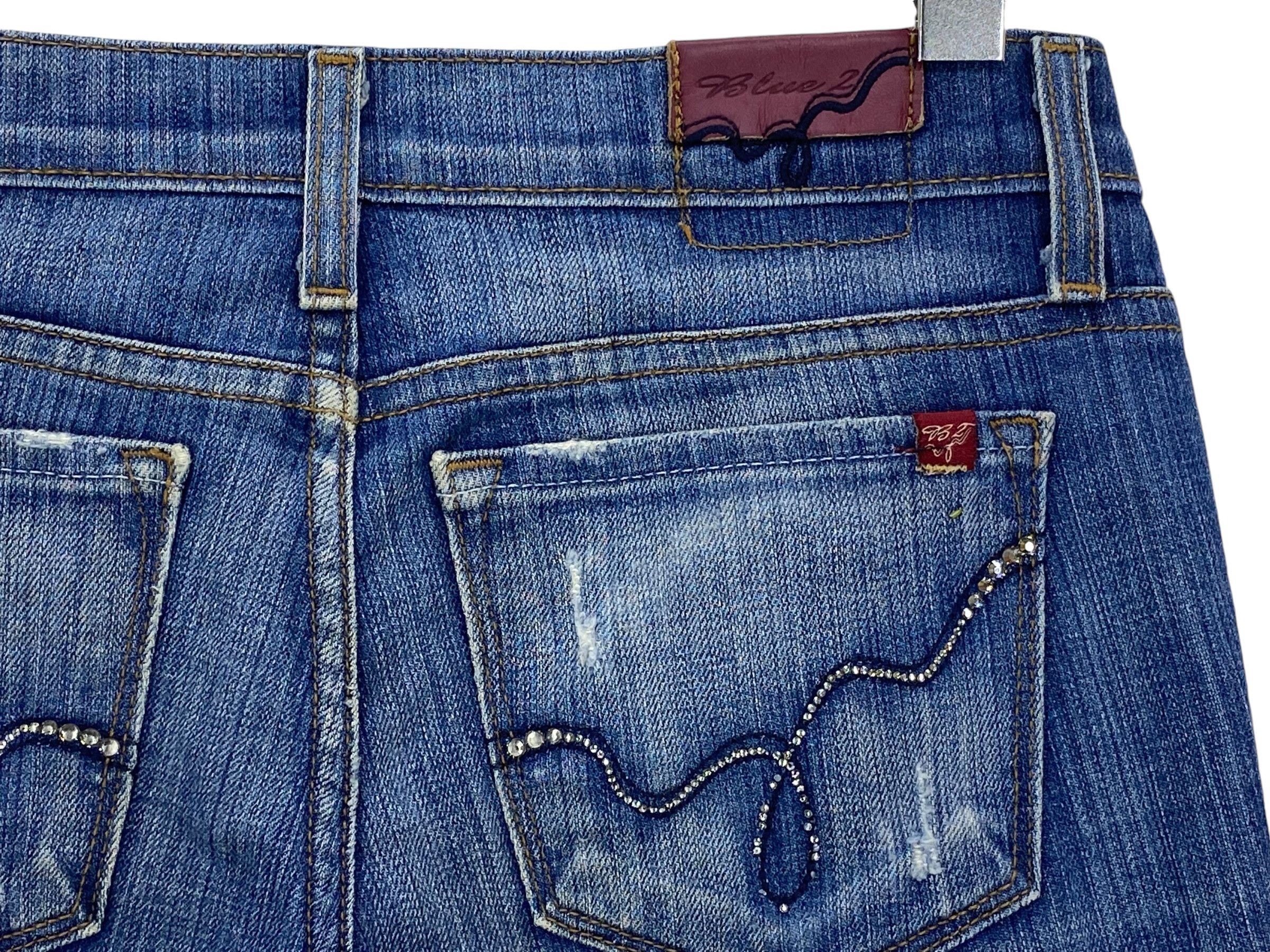 Japanese Brand Blue 2 Flare Jeans Made in USA Size 26" / US 2 / IT 38 - 10 Thumbnail