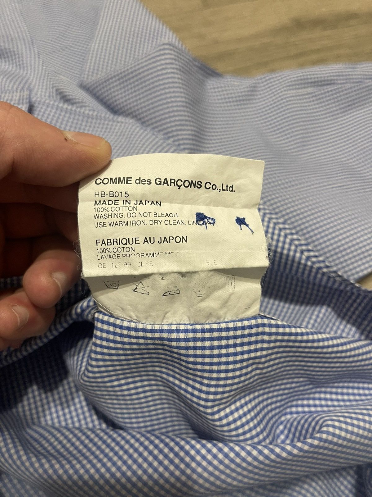 Comme des Garcons Homme COMME des GARCONS HOMME blue SHIRT VINTAGE Y2K SIZE L Size US L / EU 52-54 / 3 - 12 Thumbnail