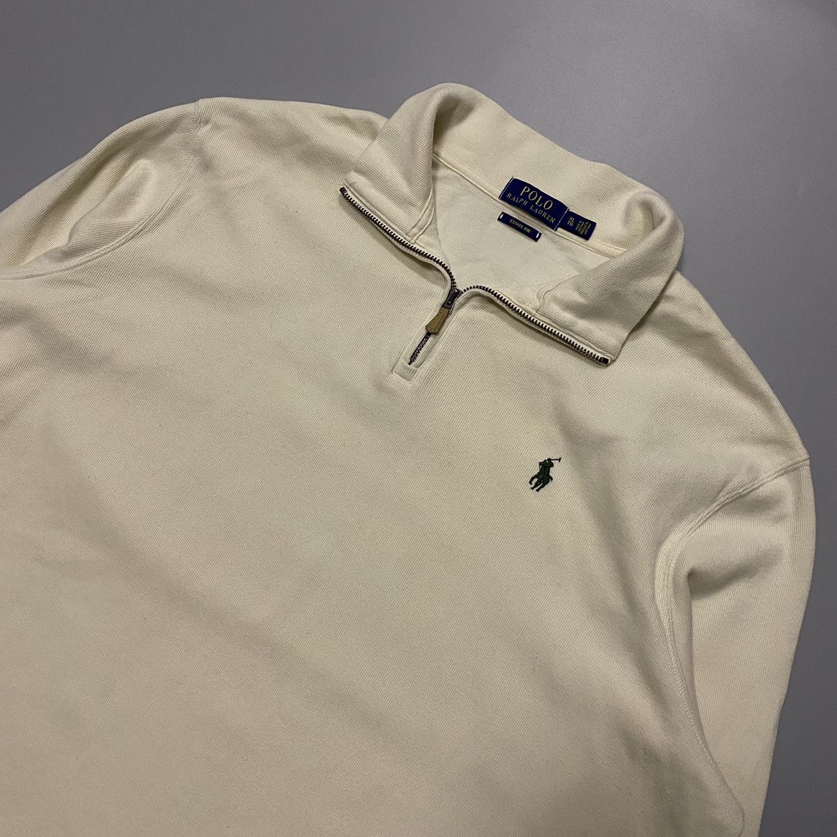 Polo Ralph Lauren Polo Ralph Lauren 1/4 Zip Sweater Size XL Cream Size US XL / EU 56 / 4 - 2 Thumbnail