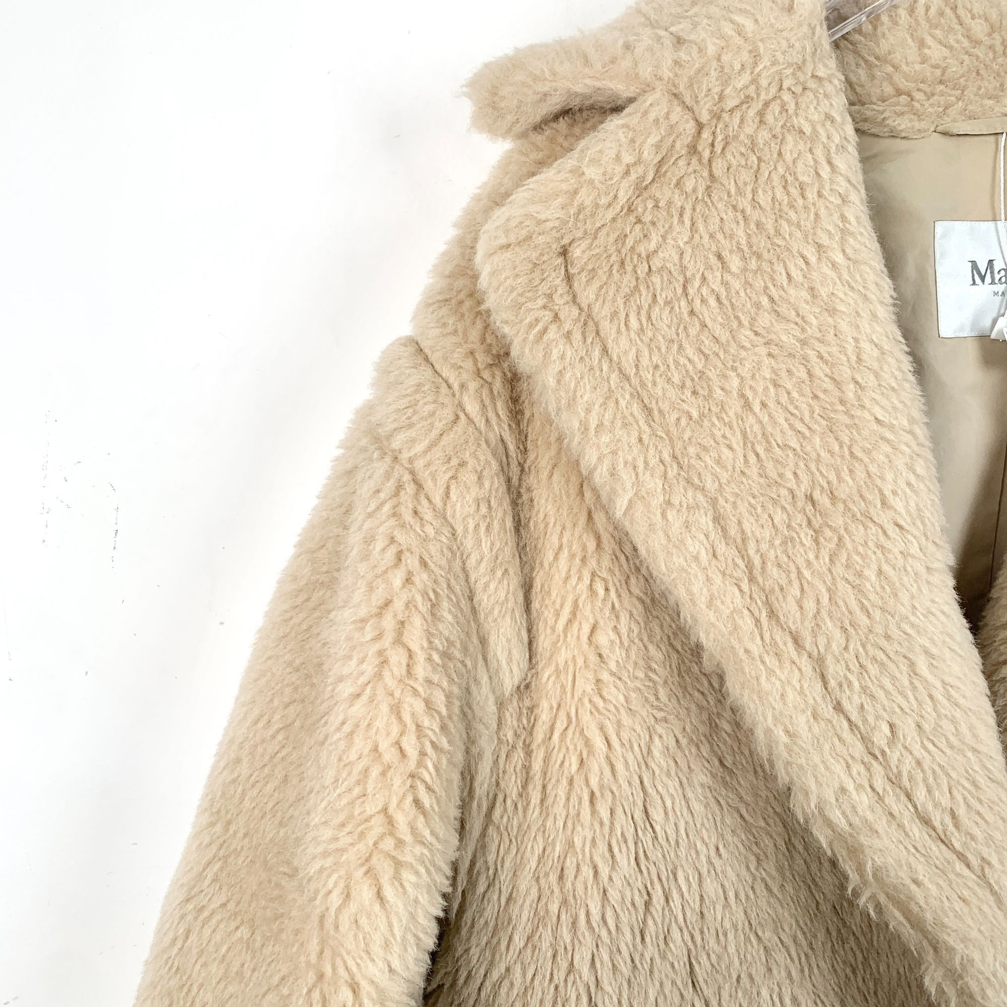 Max Mara Max Mara Beige Teddy Coat Womens Long Double-Breasted Wool B Size M / US 6-8 / IT 42-44 - 3 Thumbnail