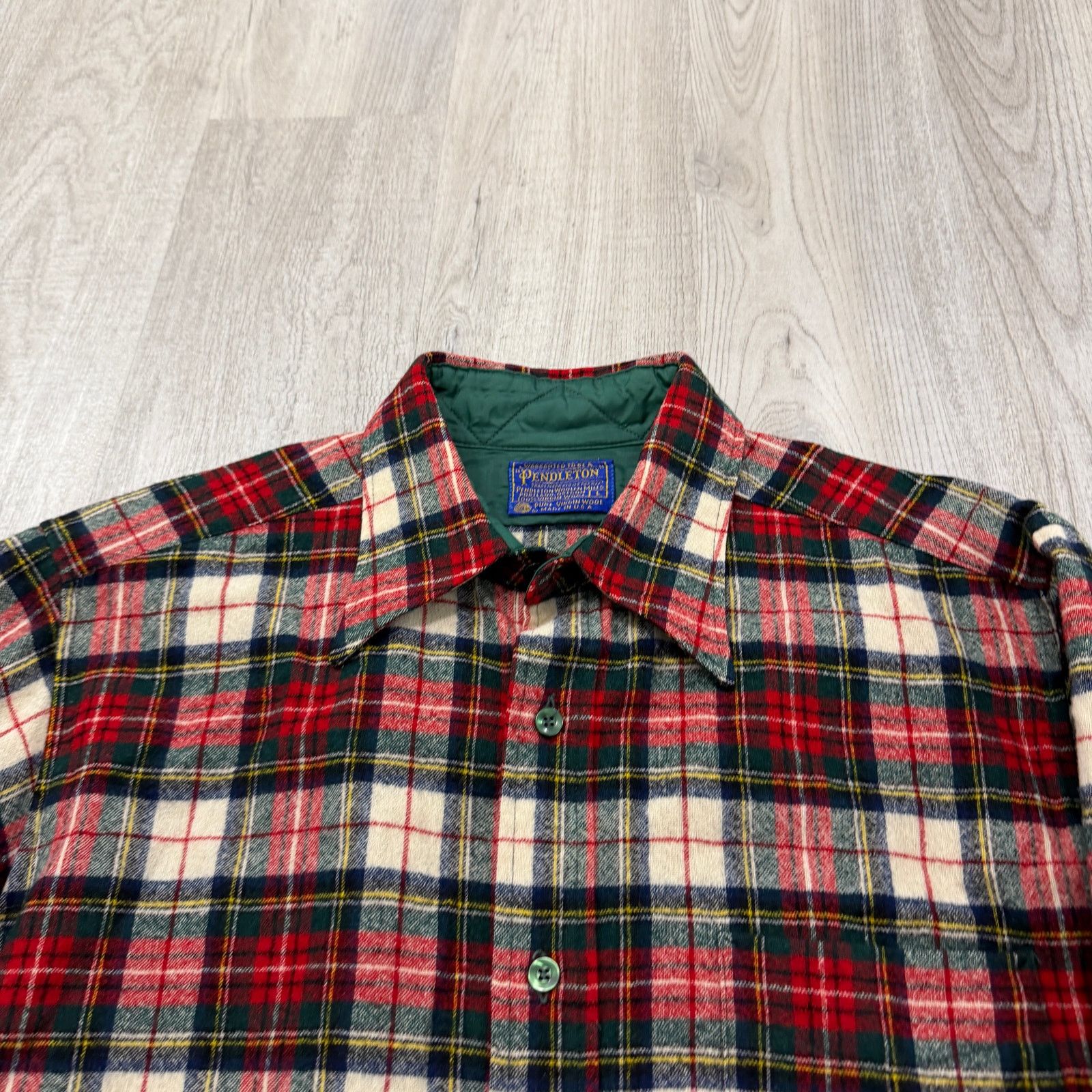 Pendleton Vintage Pendleton Virgin Wool Flannel Shirt Mens Large Plaid Size US L / EU 52-54 / 3 - 3 Thumbnail