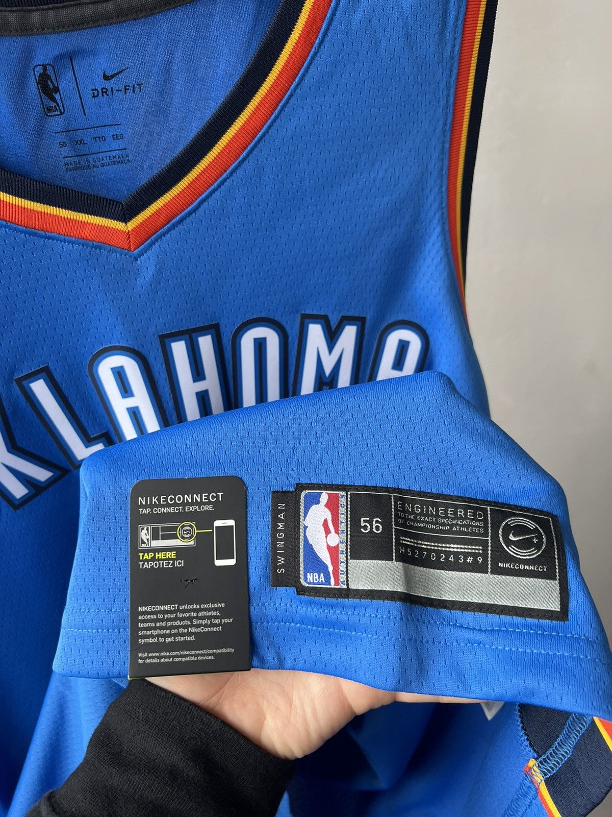 Nike NWT 2017 NBA OKLAHOMA CITY THUNDER NIKE BASKETBALL JERSEY Size US XXL / EU 58 / 5 - 11 Thumbnail