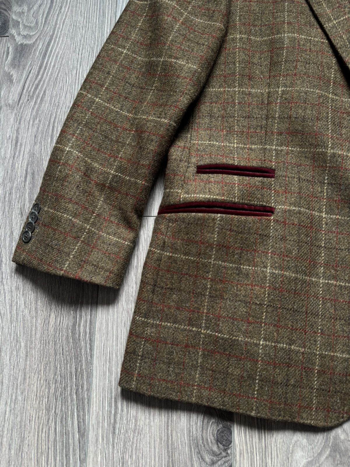 Paul Smith Paul Smith Byard Herringbone Tweed Checkered Blazer Jacket Size 50R - 5 Thumbnail