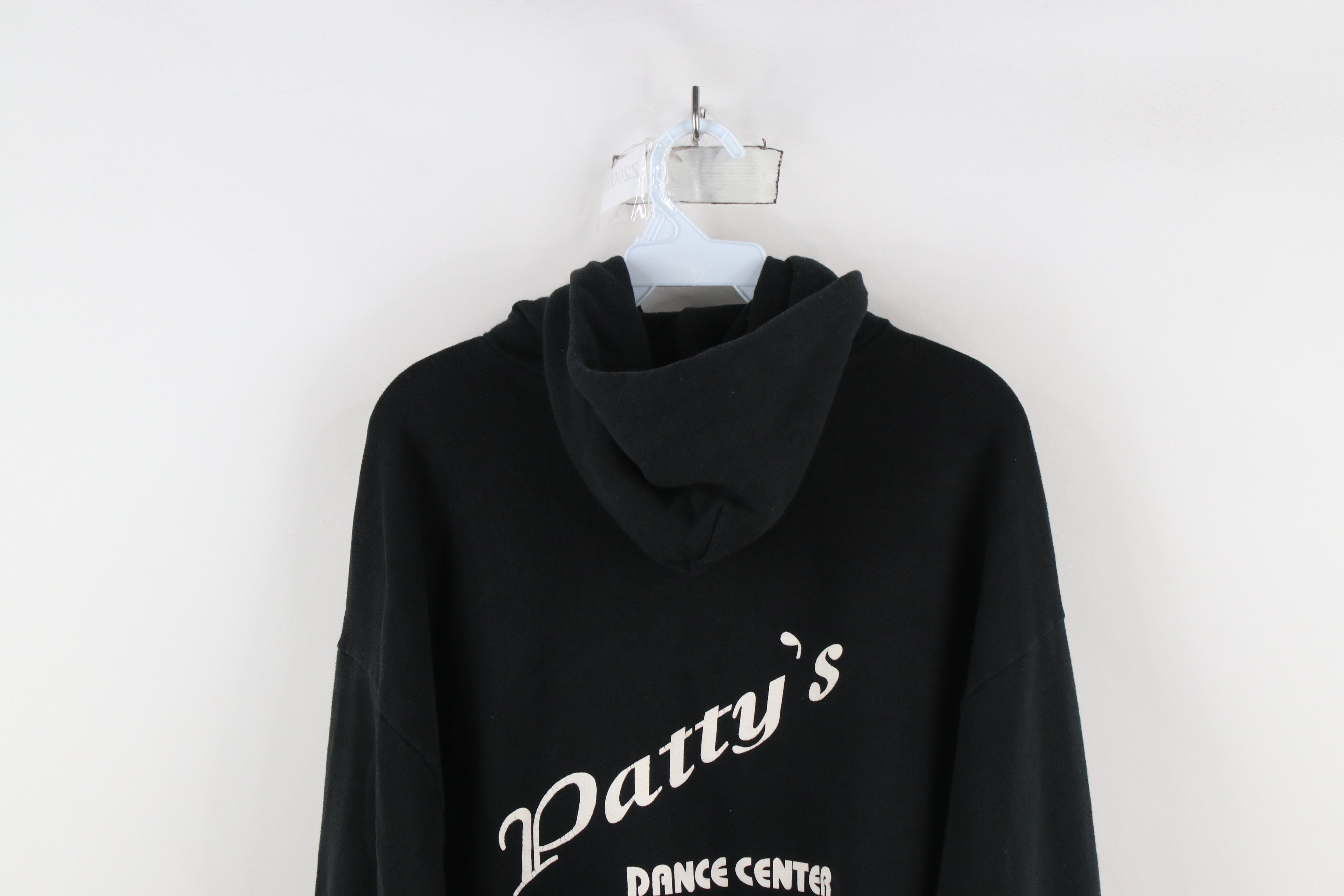 Vintage Vintage 90s Pattys Dance Center Hoodie Sweatshirt Black USA Size US XL / EU 56 / 4 - 12 Thumbnail