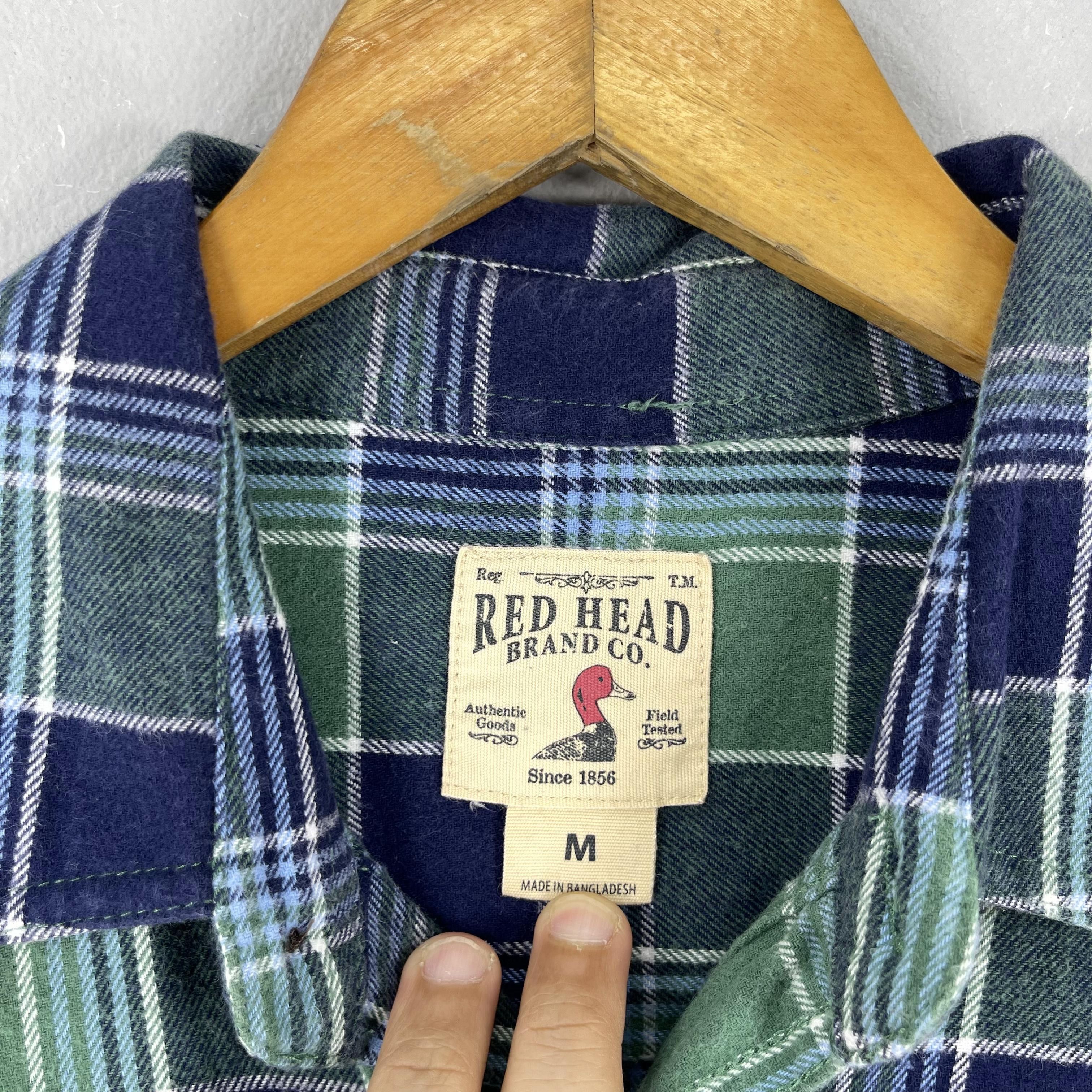 Flannel Vintage 90's RED HEAD Checkered Tartan Flannel Button Up Size US M / EU 48-50 / 2 - 4 Thumbnail