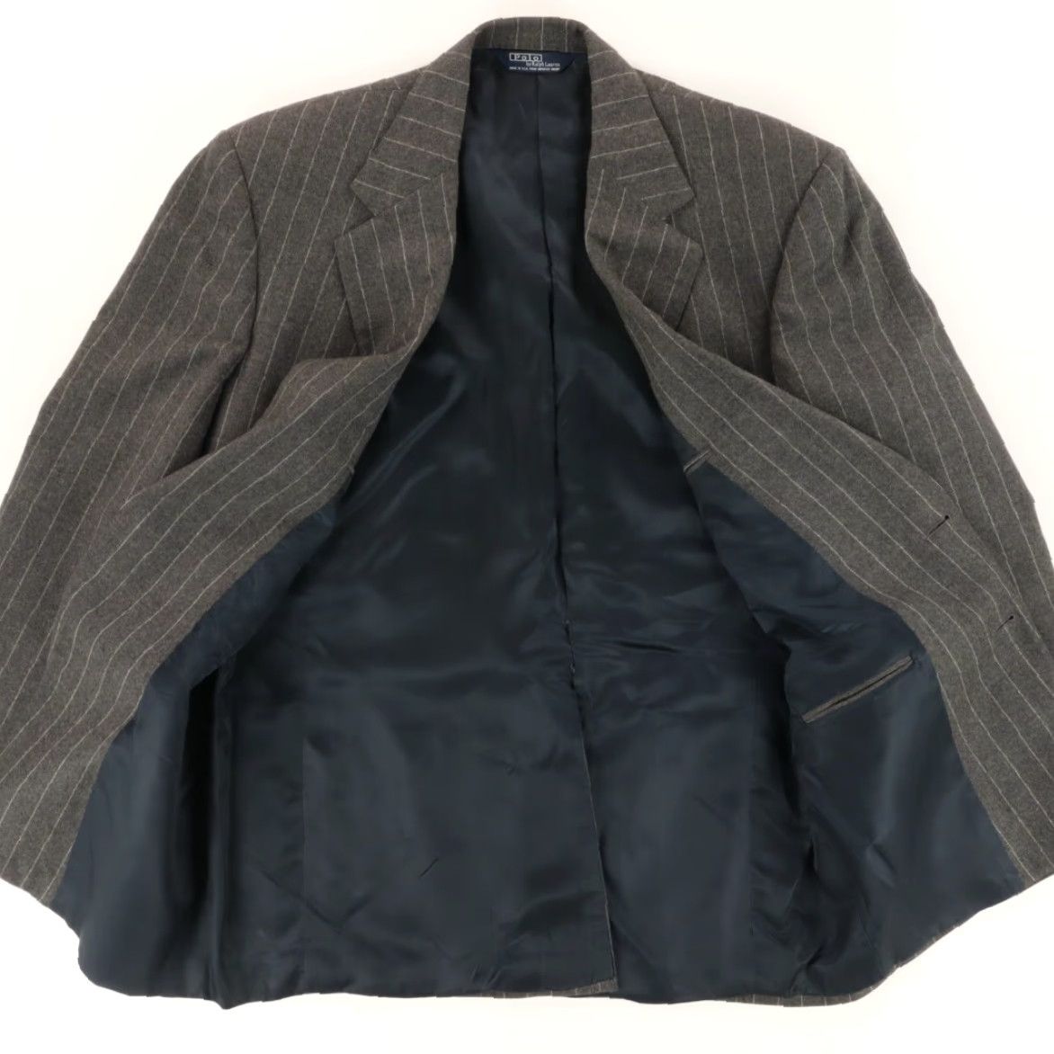 Polo Ralph Lauren Polo Ralph Lauren Cashmere Blend Pin Striped Blazer Charcoal Men's 42 Jacket Size US XL / EU 56 / 4 - 3 Thumbnail